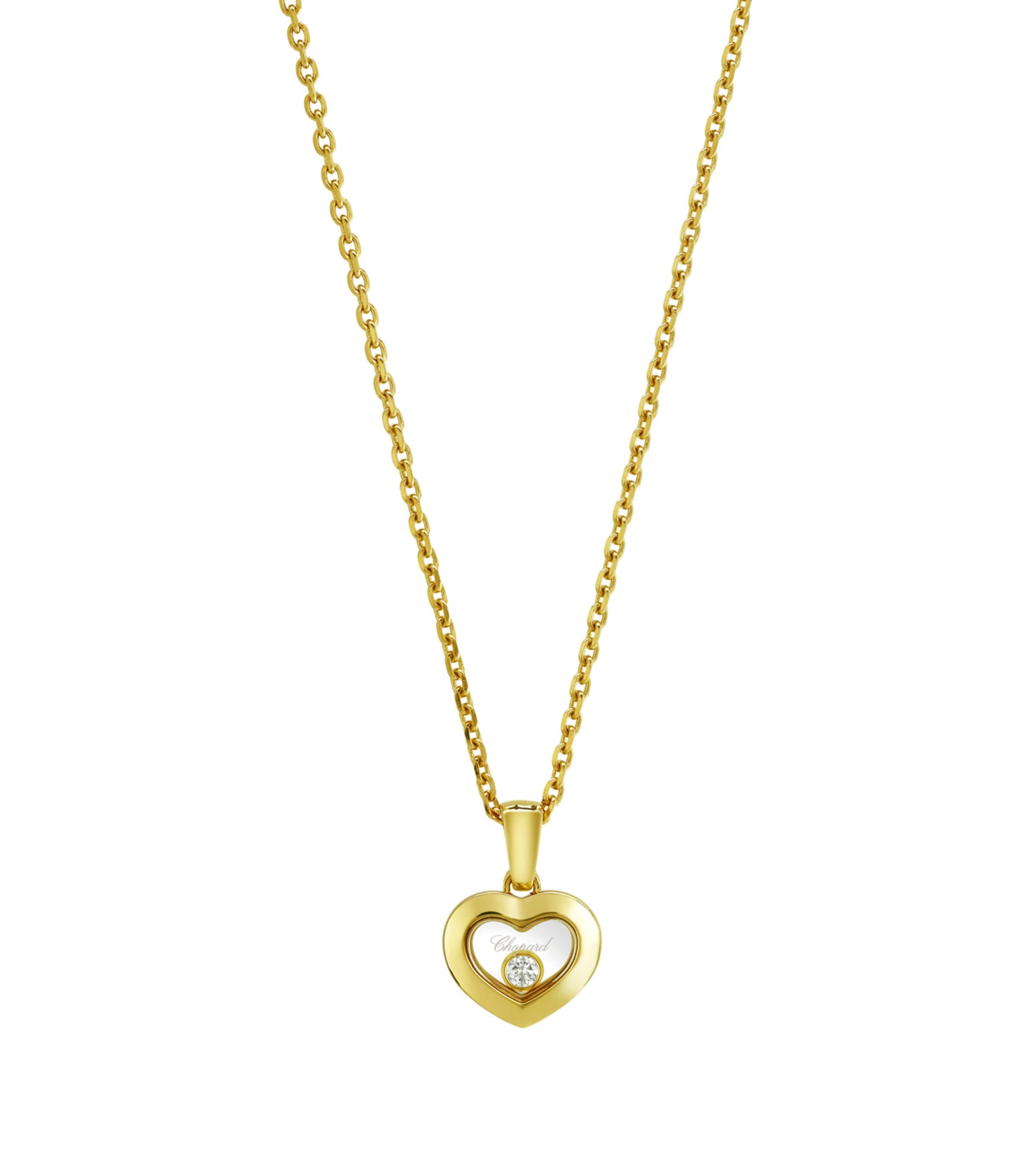 CHOPARD YELLOW GOLD AND DIAMOND HAPPY DIAMONDS ICONS PENDANT NECKLACE