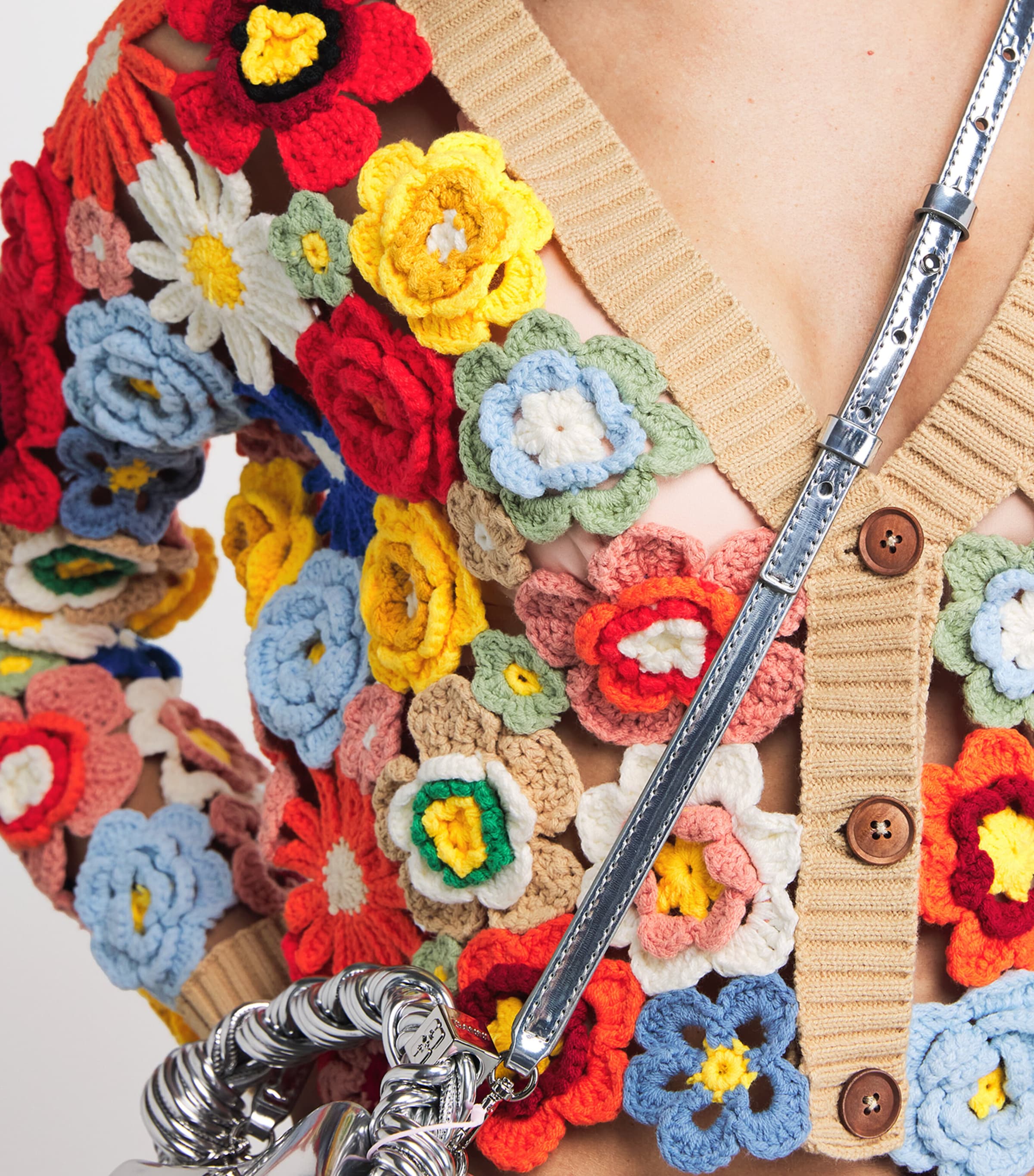 美品　alice + olivia サングラス柄　カーディガン 美品alice + olivia サングラス柄カーディガン
