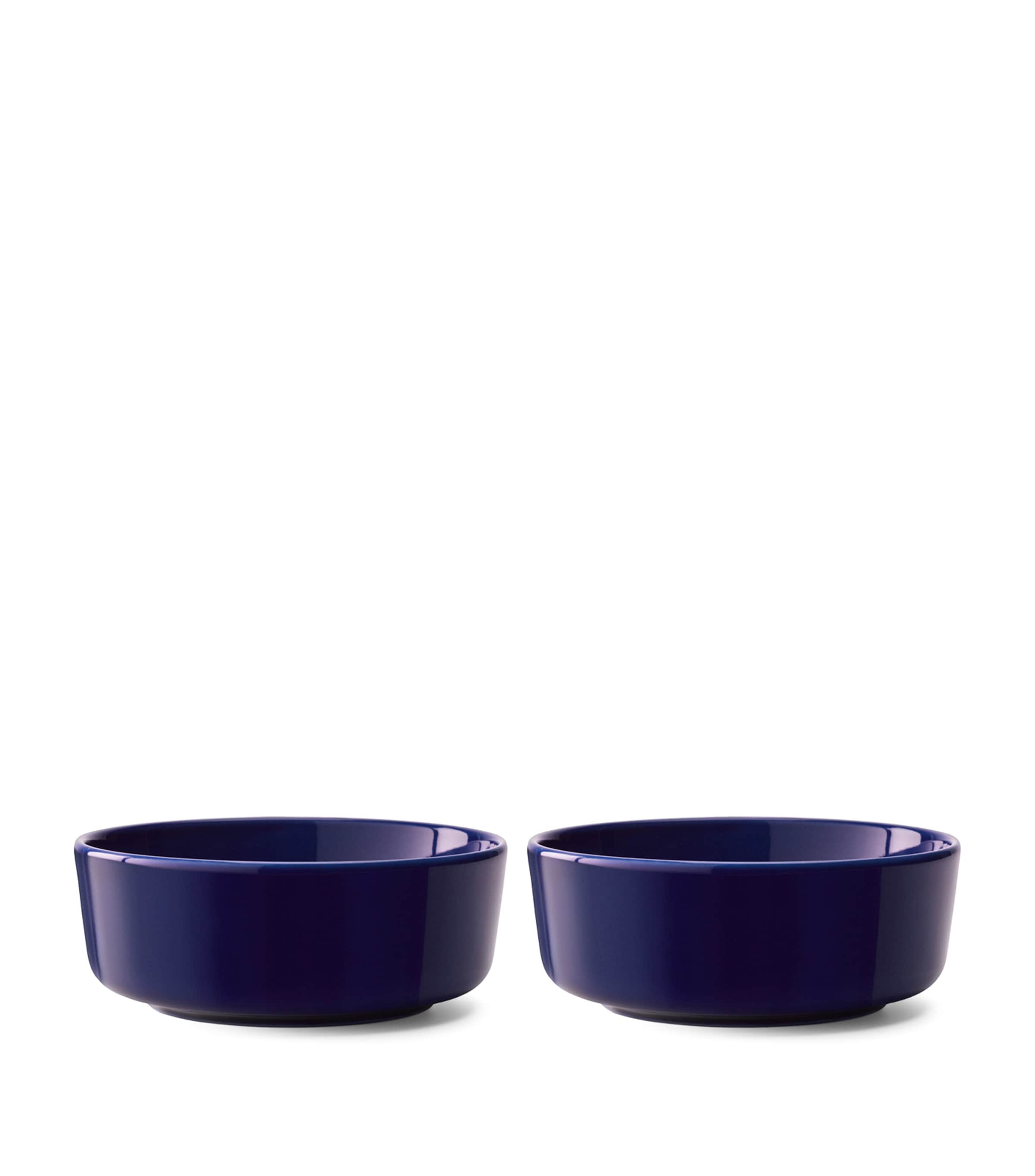LSA International Set of 2 Porcelain Collective Cereal/Soup Bowls (15cm) Cobalt Image 4