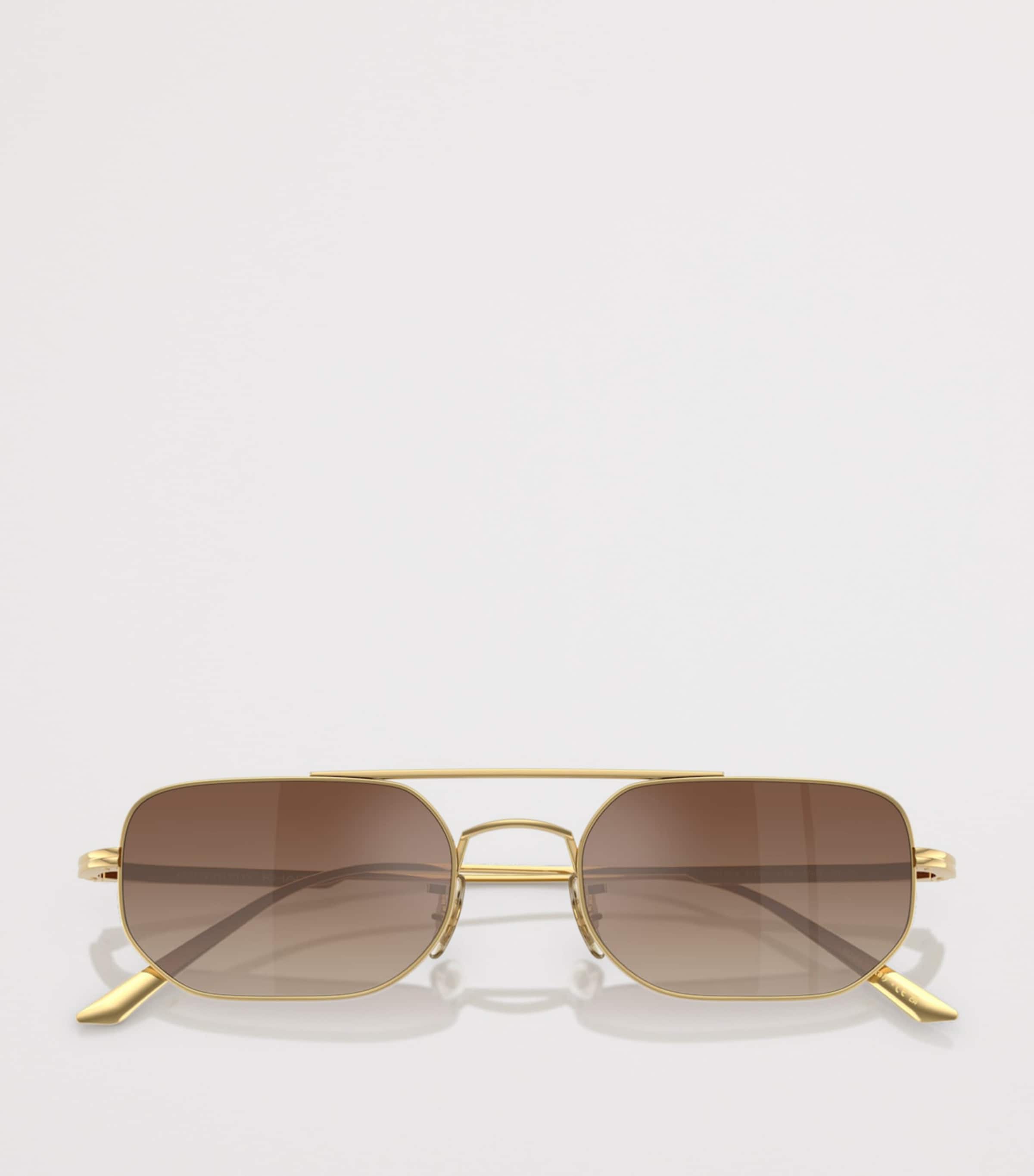 Oliver Peoples Steel 1989C Rectangle Sunglasses Gold Image 4