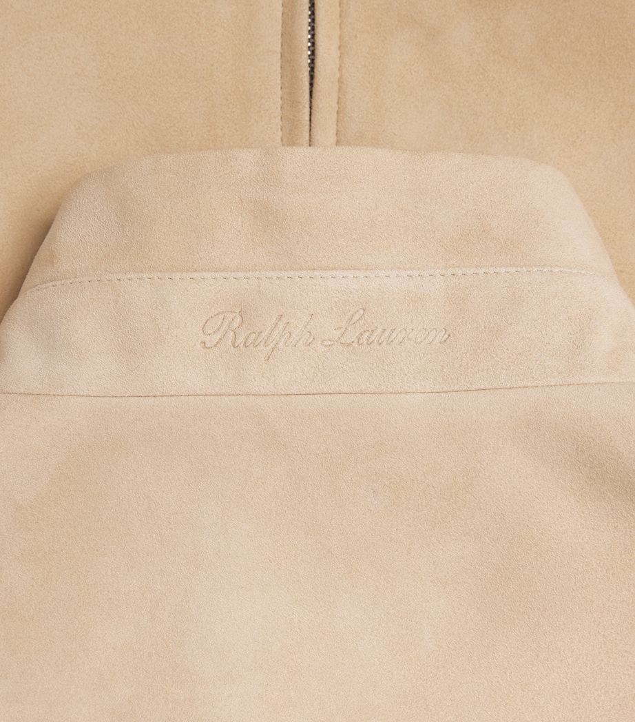Ralph Lauren Purple Label Mens Lambskin-Silk-Linen Reversible Gilet Champagne Image 7