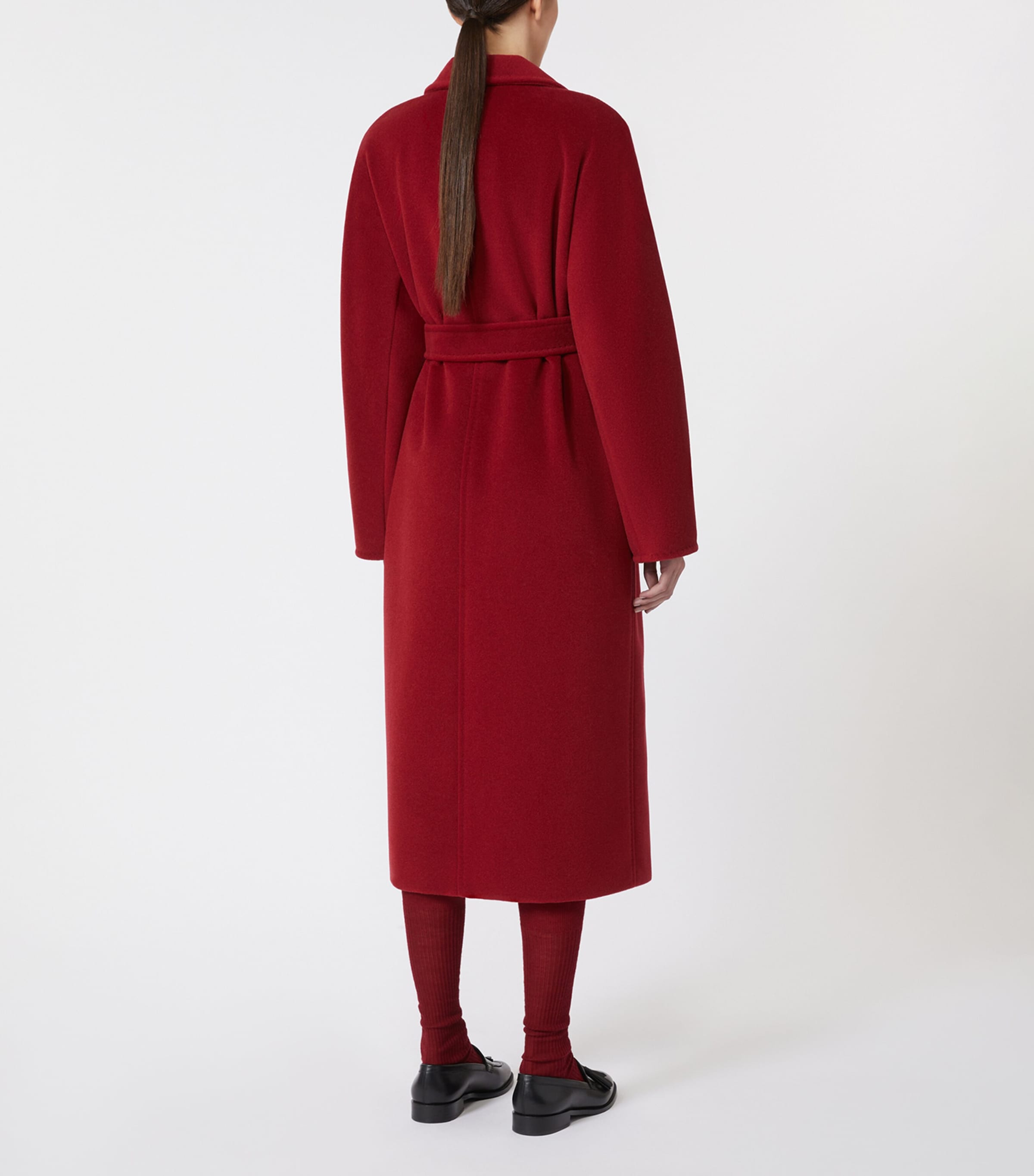 Virgin Wool-Cashmere Overcoat DARK RED Image 4