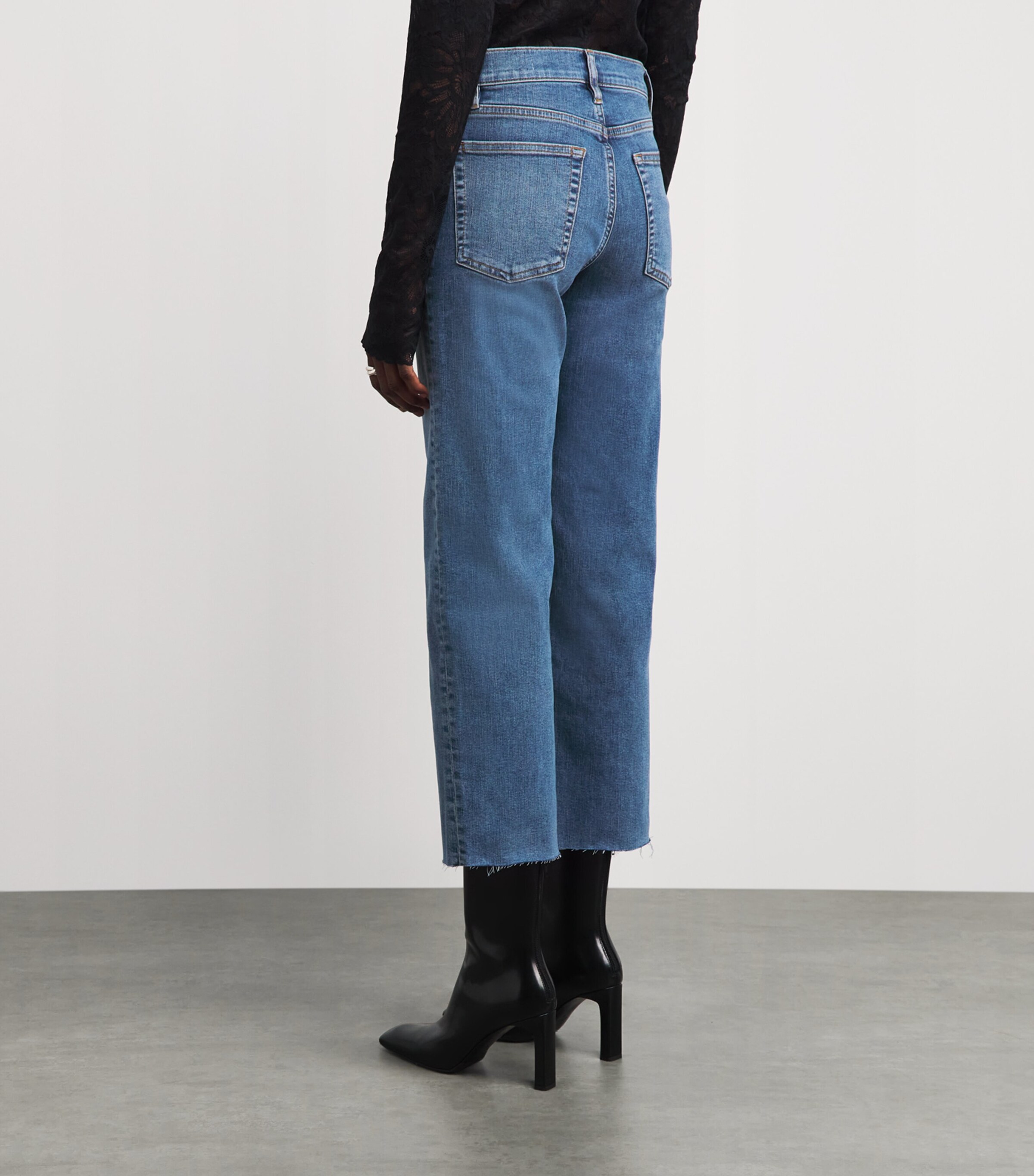 FRAME Womens The Mellow Slim Wide-Leg Jeans Cnls Canals Image 5