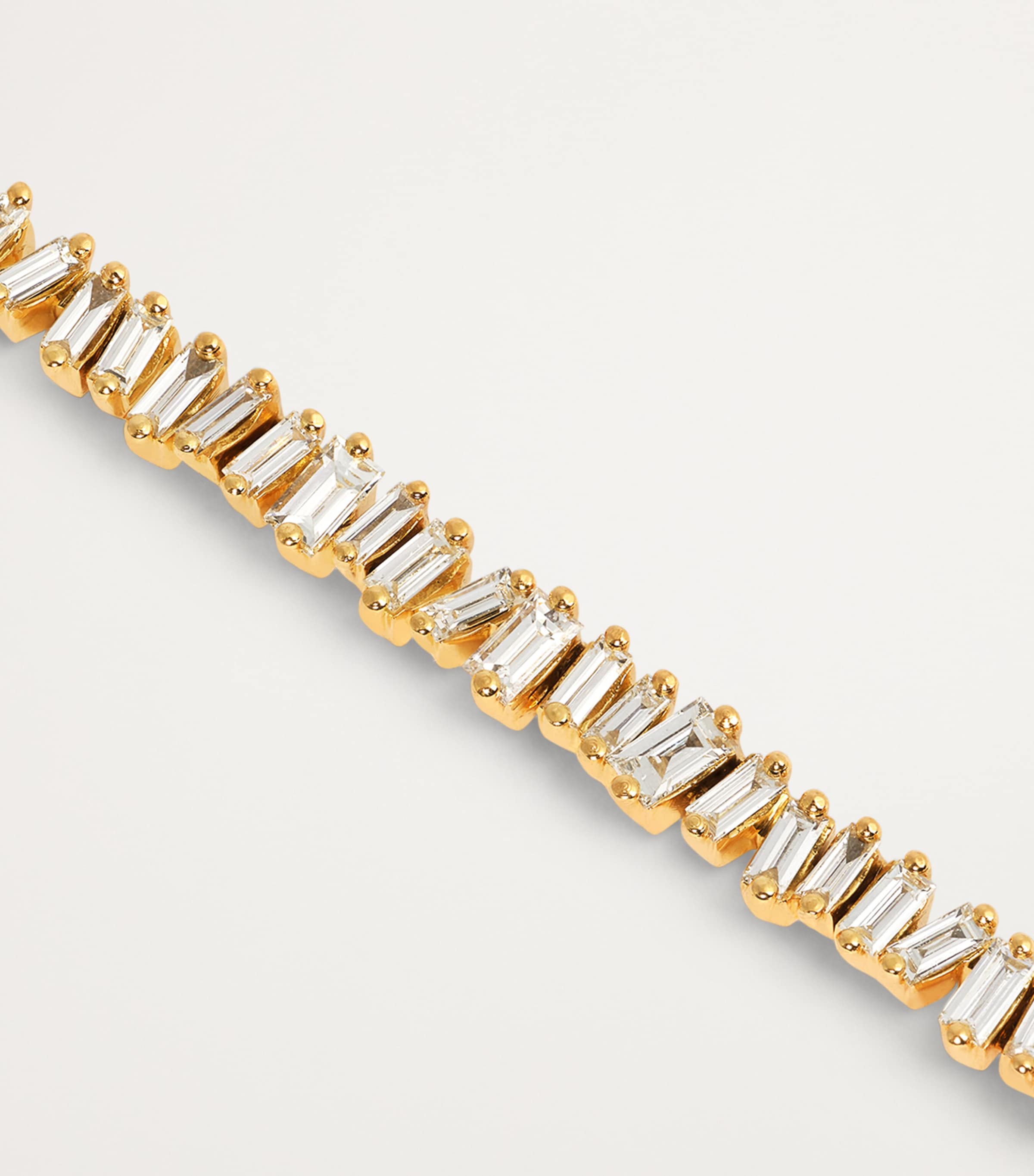 Suzanne Kalan Yellow Gold and Diamond Mini Classic Tennis Necklace Yg/wd Image 3