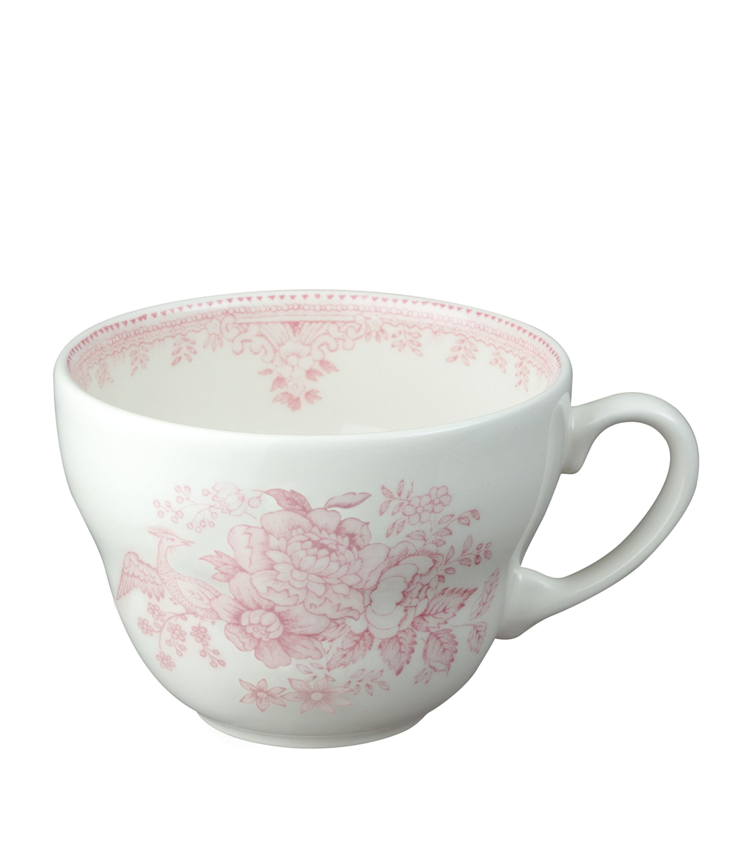 Pink Asiatic Pheasants Breakfast Cup and Saucer PINK Image 2