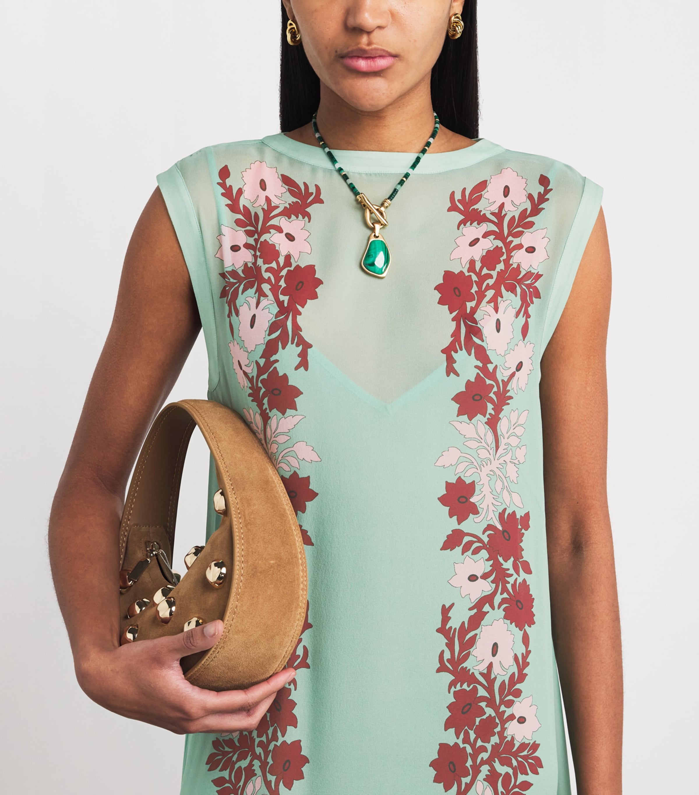 Silk Chiffon Printed Maxi Dress GR11REGALIA PLACEE Image 6