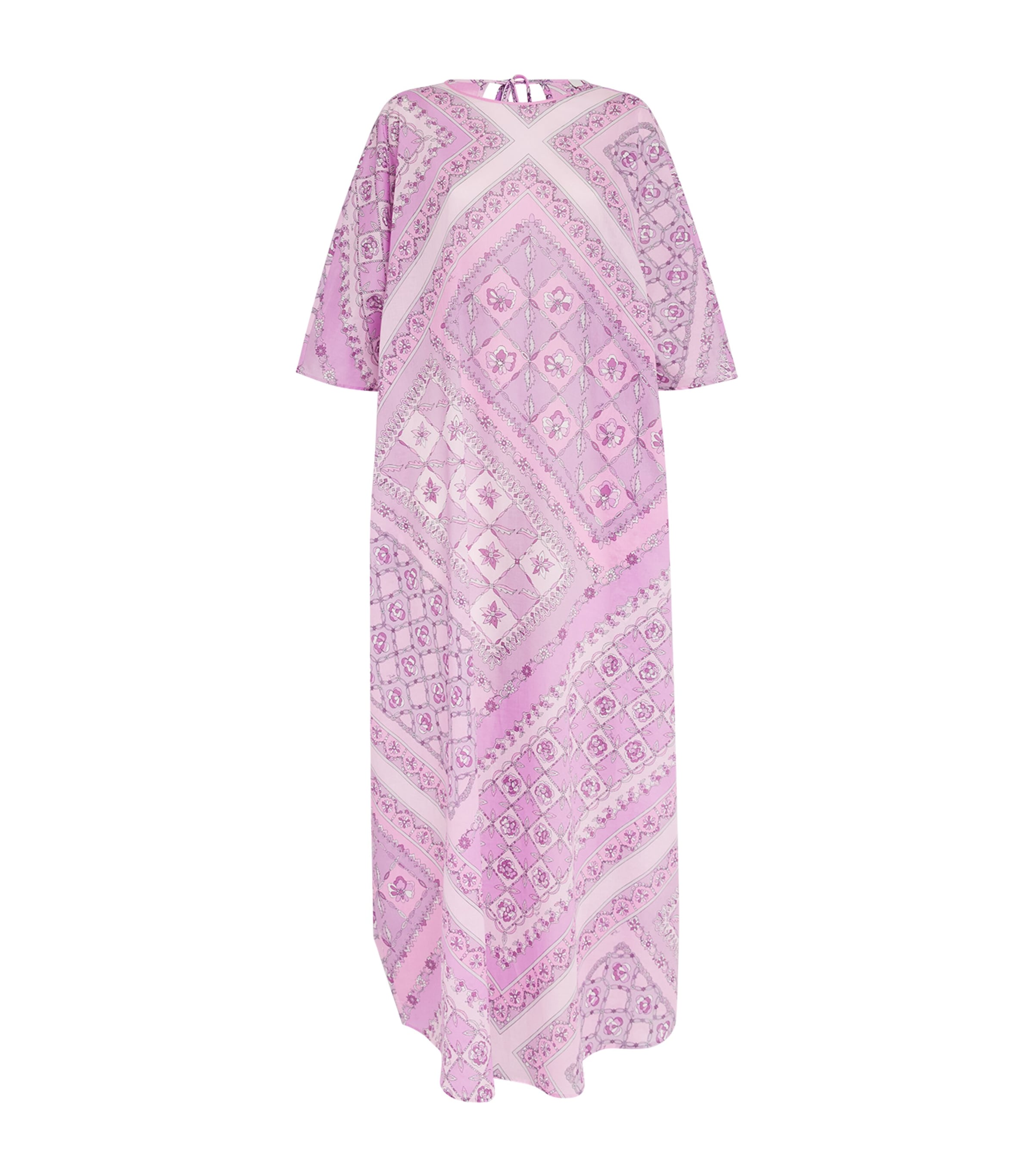 Pucci Cotton Festa Print Kaftan In Pink