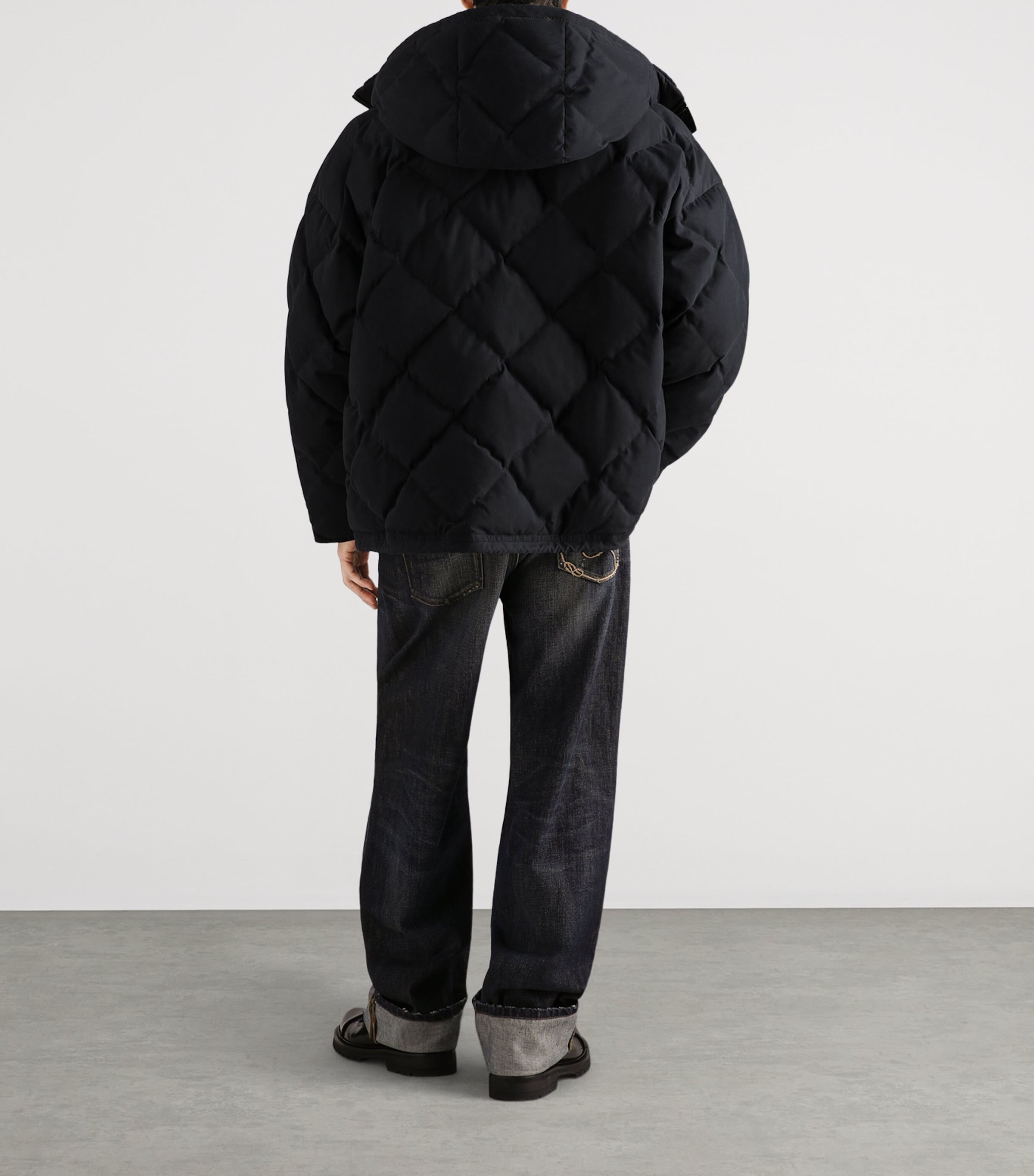 Dolce&Gabbana Mens Quilted Hooded Jacket Very Dark Blue Image 3