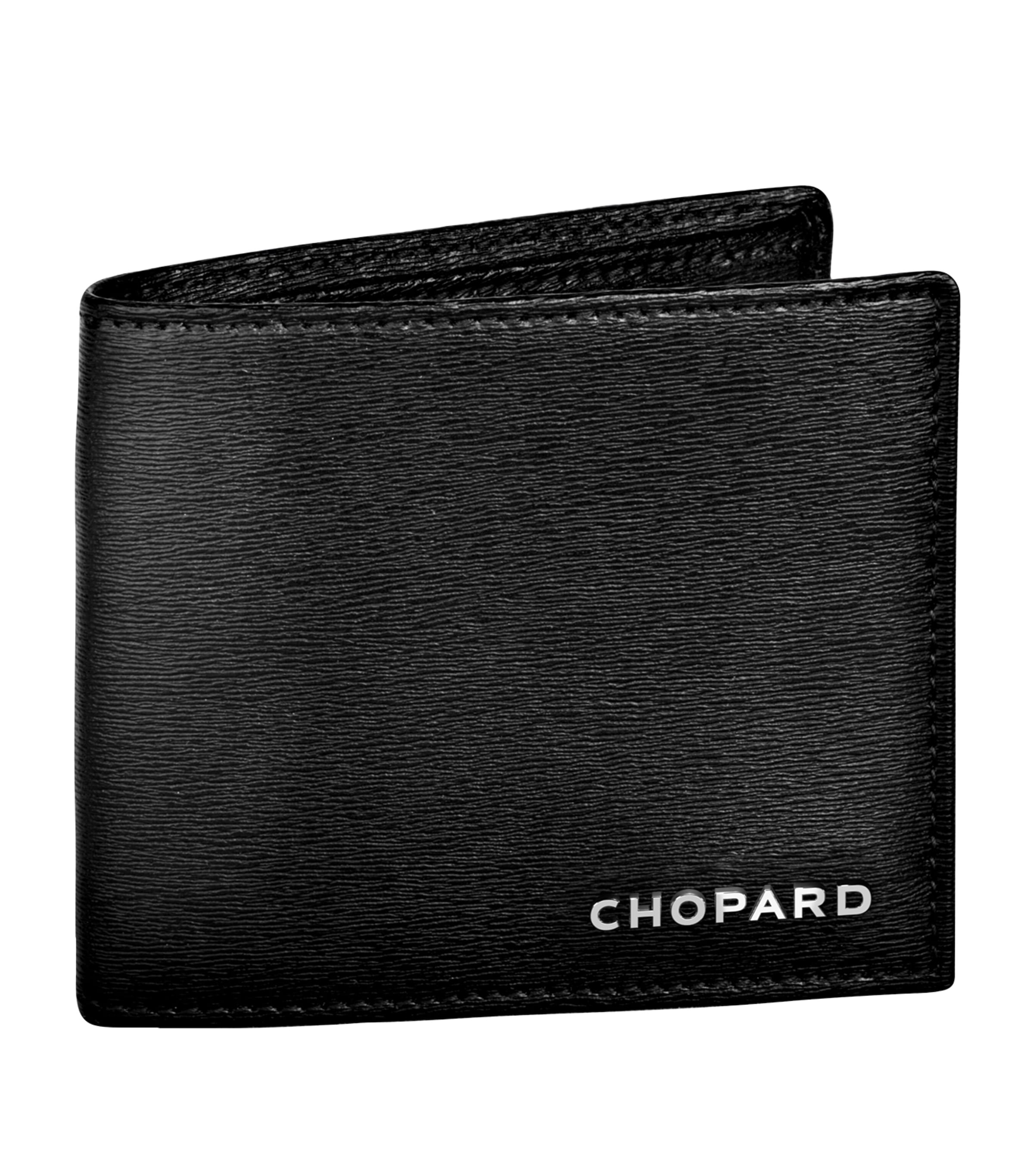 Chopard Mini Leather Classic Bifold Wallet In Black