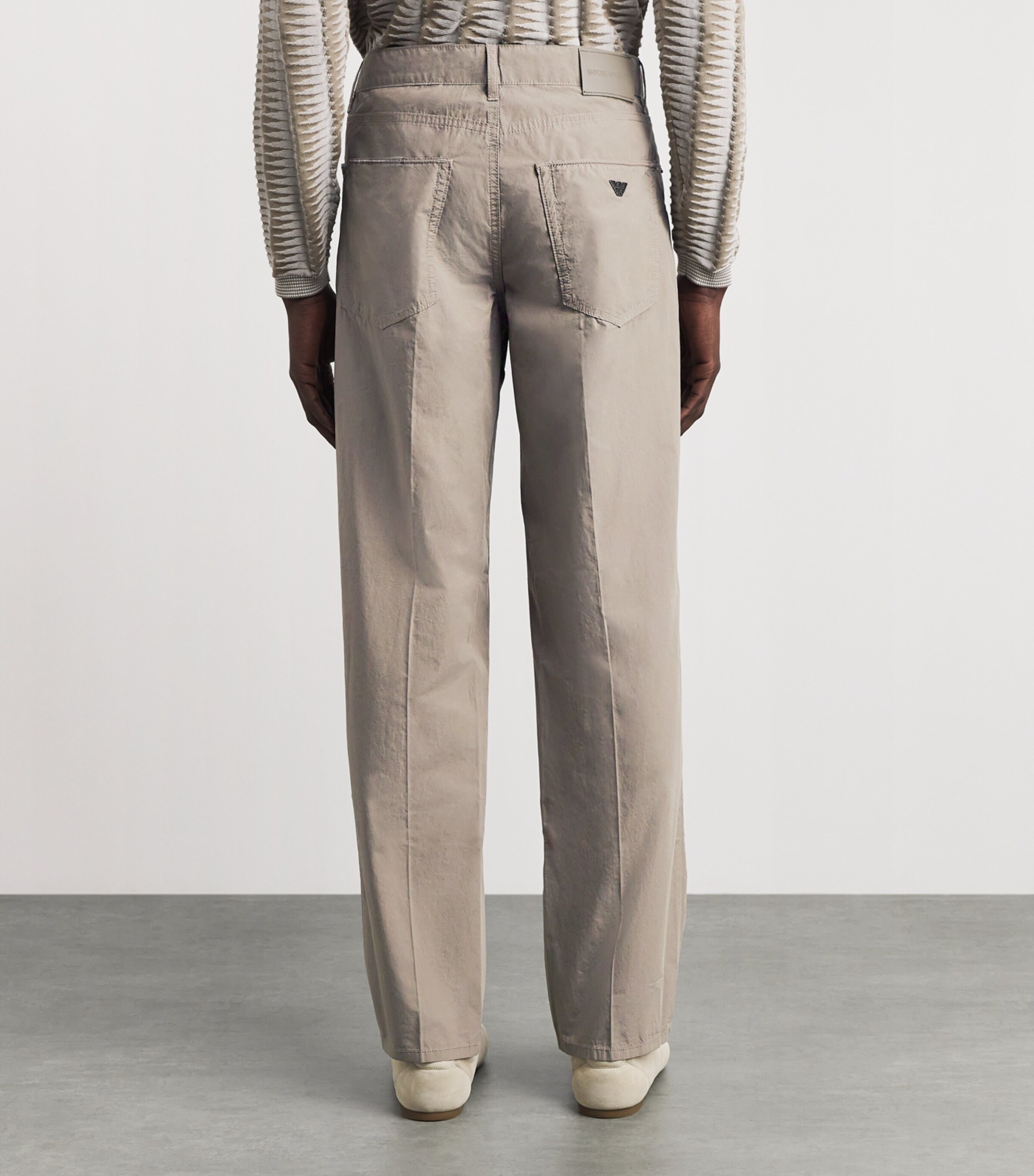 Emporio Armani Beige Cotton Cargo Trousers | Harrods JP