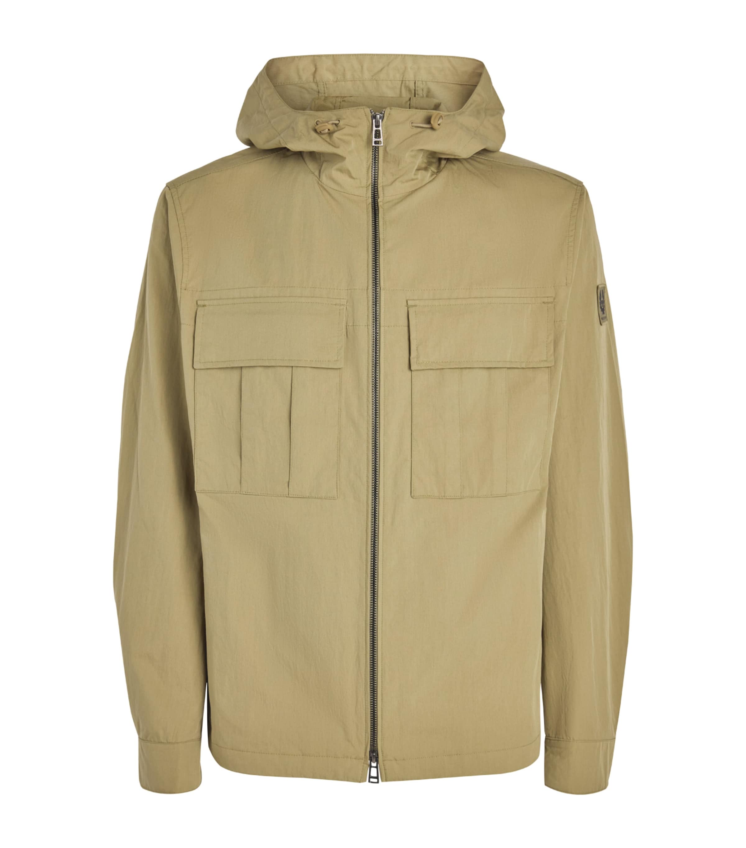 Belstaff Mens Cotton-Blend Container Hooded Jacket Fatigue Greenftggn Image 1