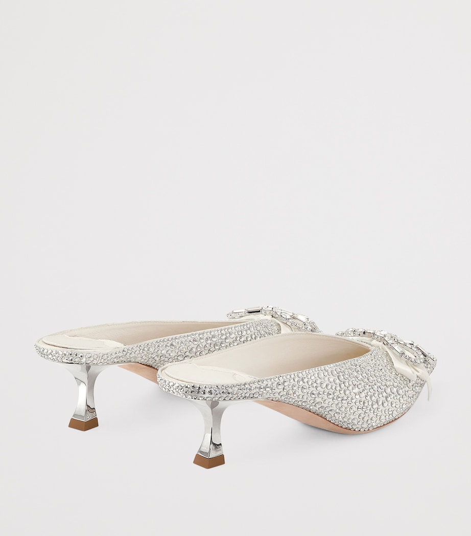 Auria 50 Embellished Mules IVORY/CRYSTAL Image 4