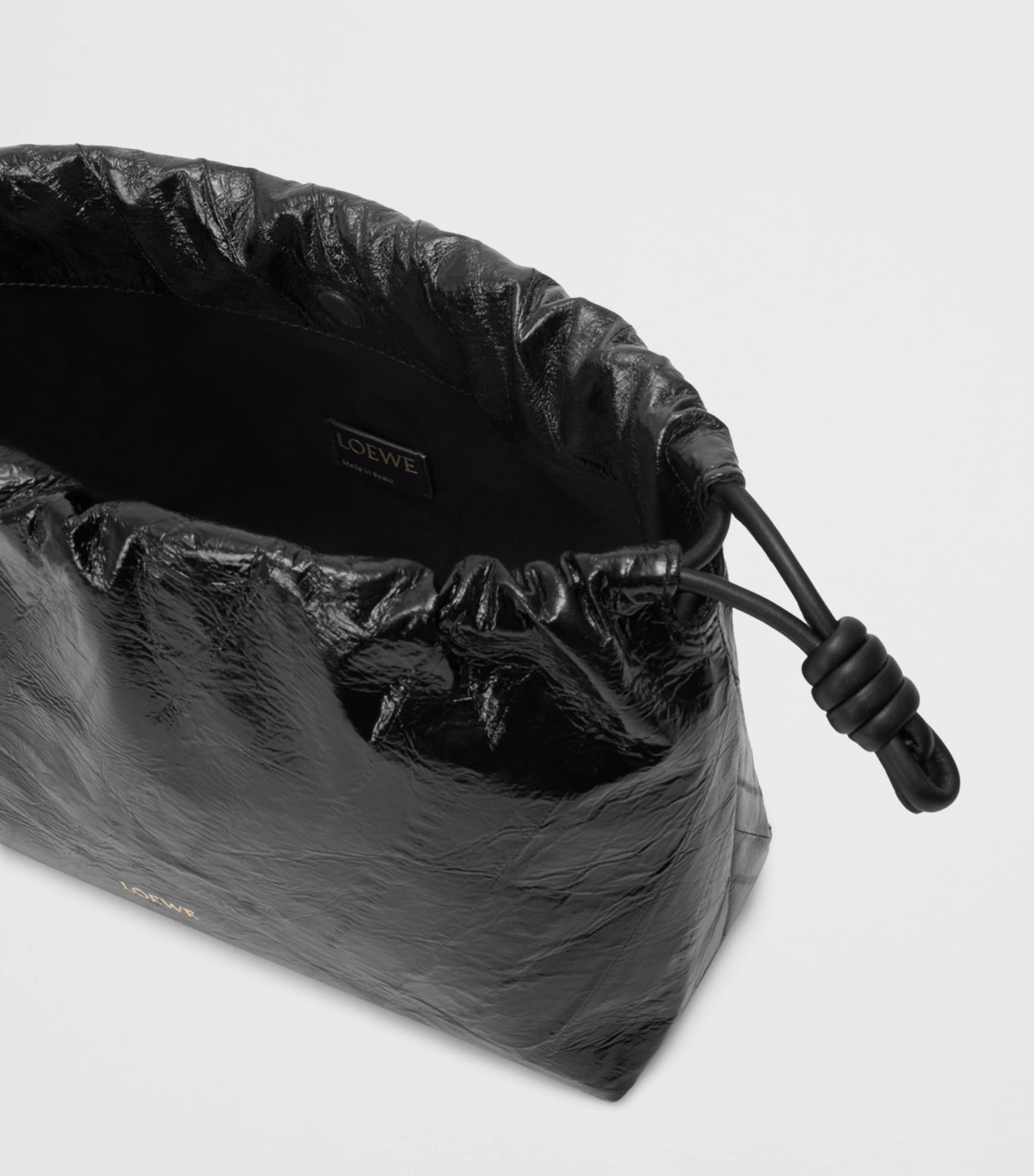 Medium Eel Leather Flamenco Purse BLACK Image 11