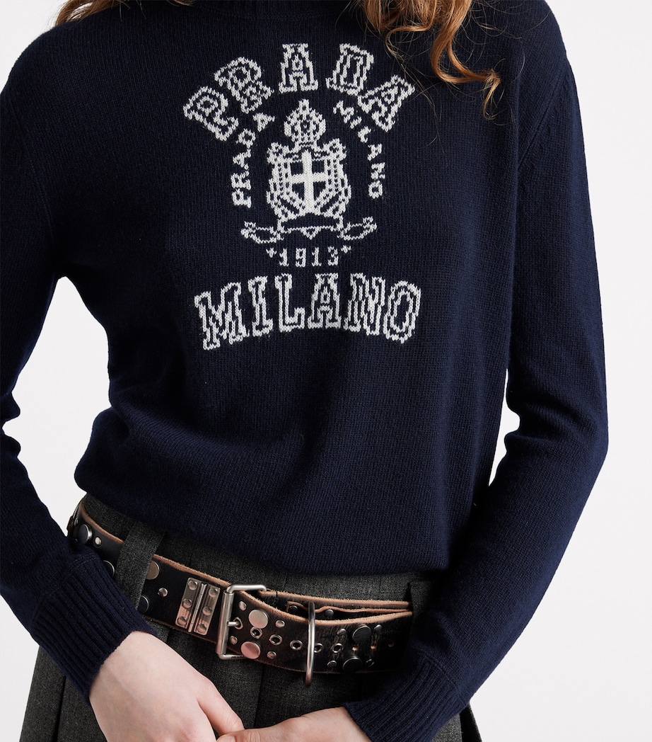 Wool-Cashmere Logo Sweater F022X Image 4