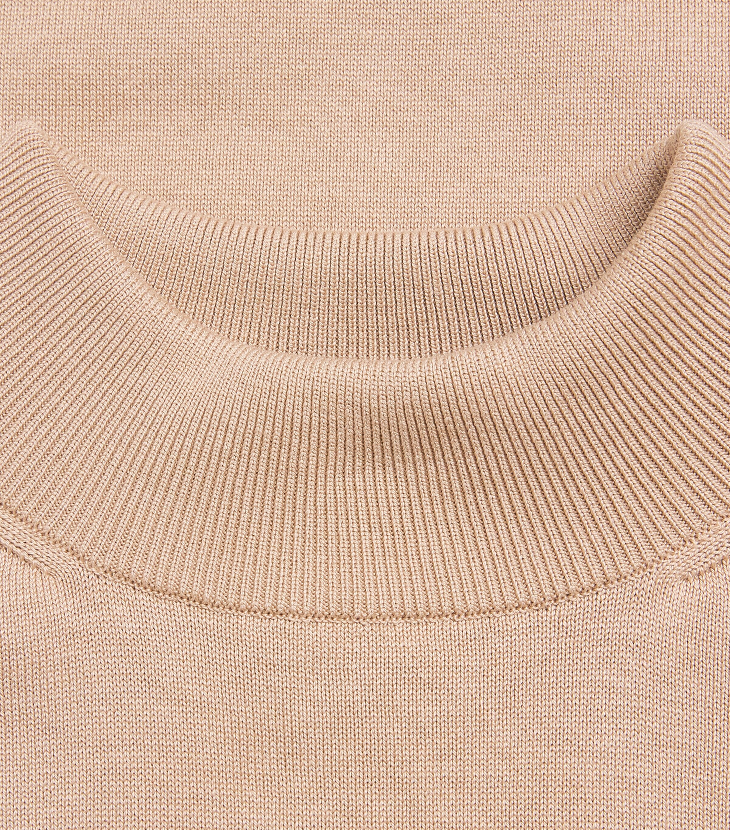 Falke Womens Silk-Cotton Mock-Neck Top Camel Image 6