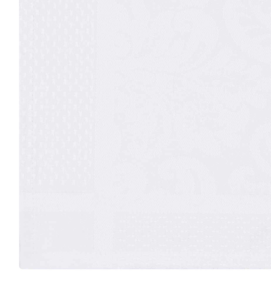 Le Jacquard Français Cotton Siena Napkin (58cm x 58cm) White Image 2