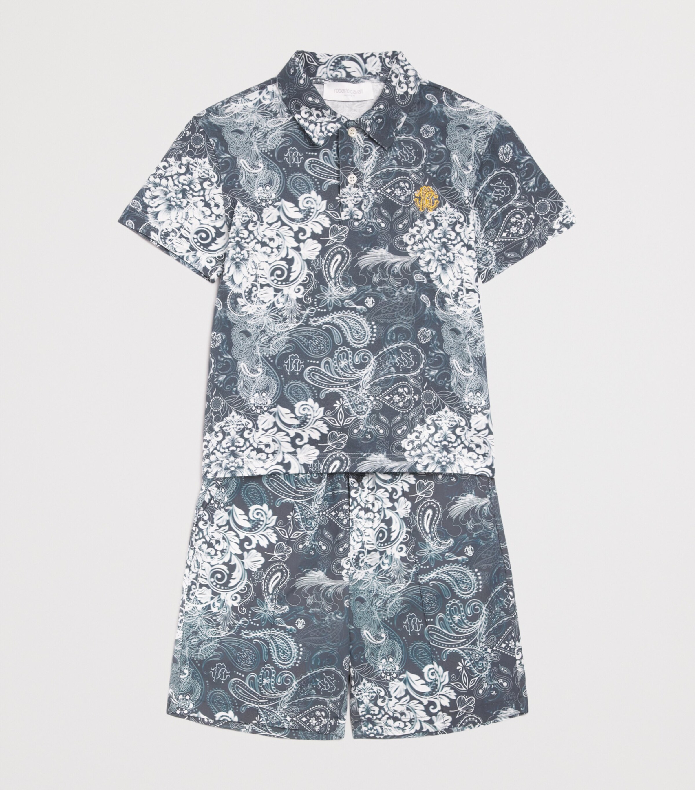 Cotton Paisley Print Polo Shirt (4-14 Years) PAISLEY Image 3