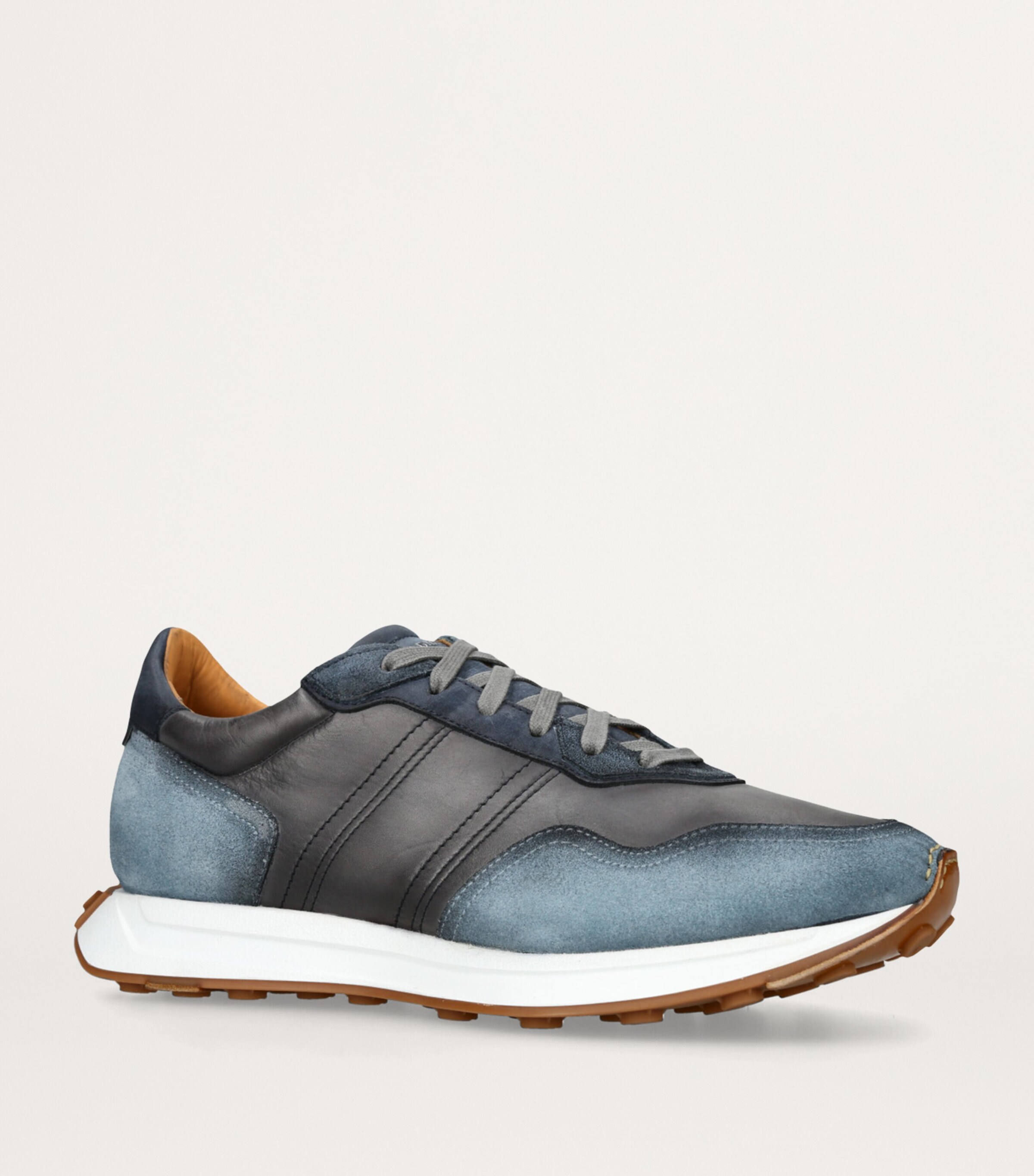 Magnanni Leather Romero II Runner Sneakers Blue Other Image 3