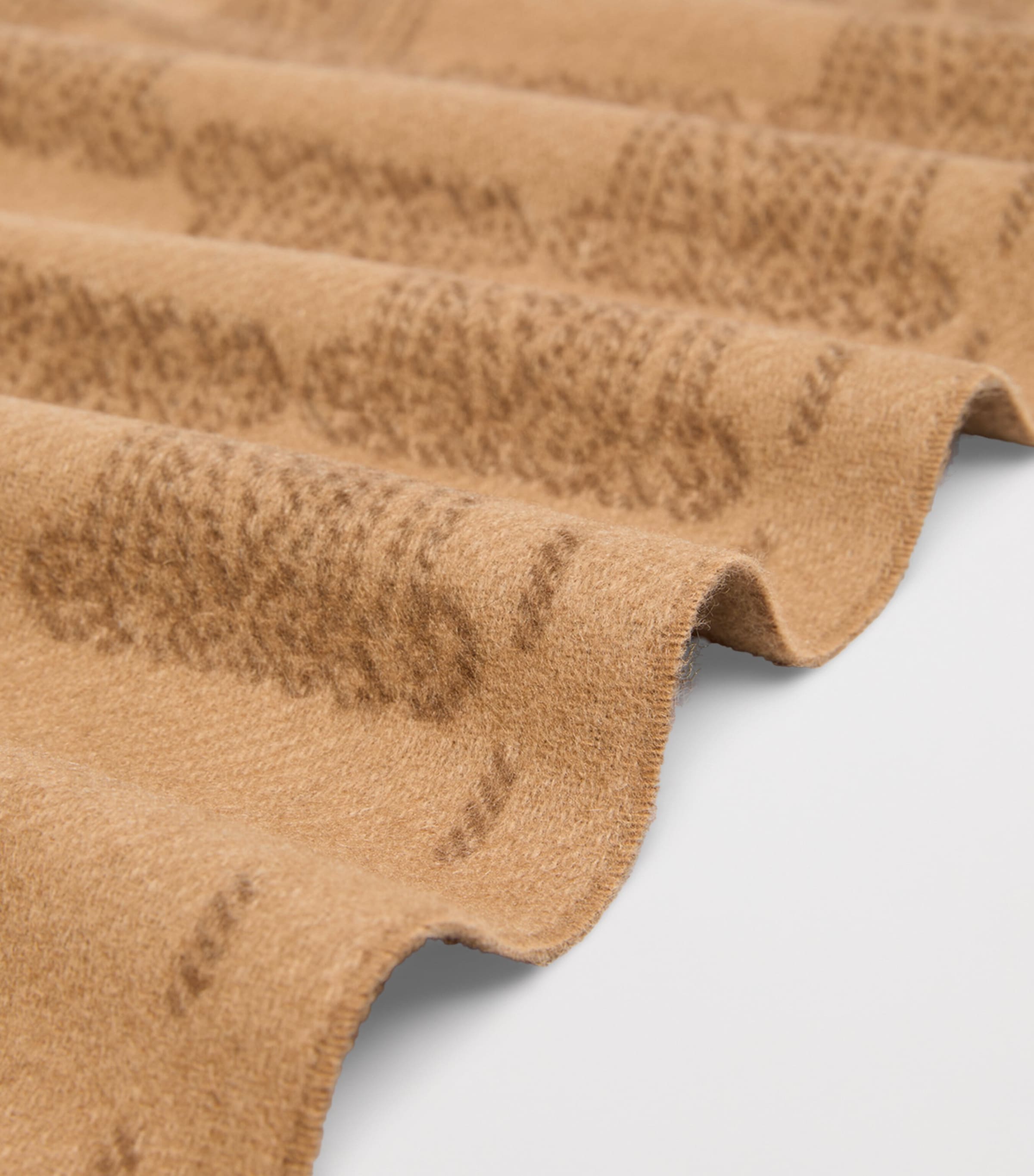 Max Mara Cashmere Jacquard Scarf Camel Image 3