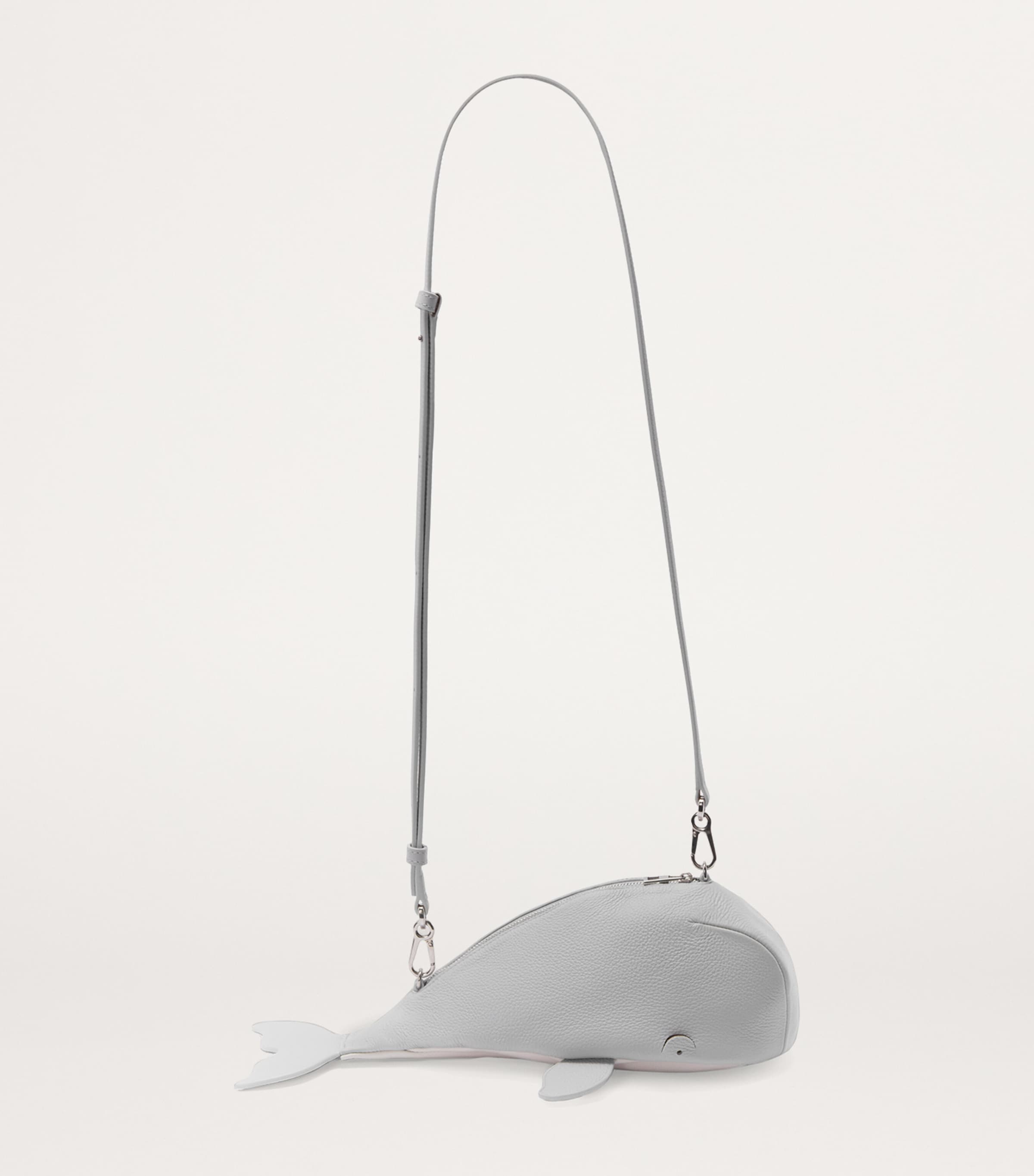 LOEWE Leather Whale Clutch Bag Slate Grey Image 3