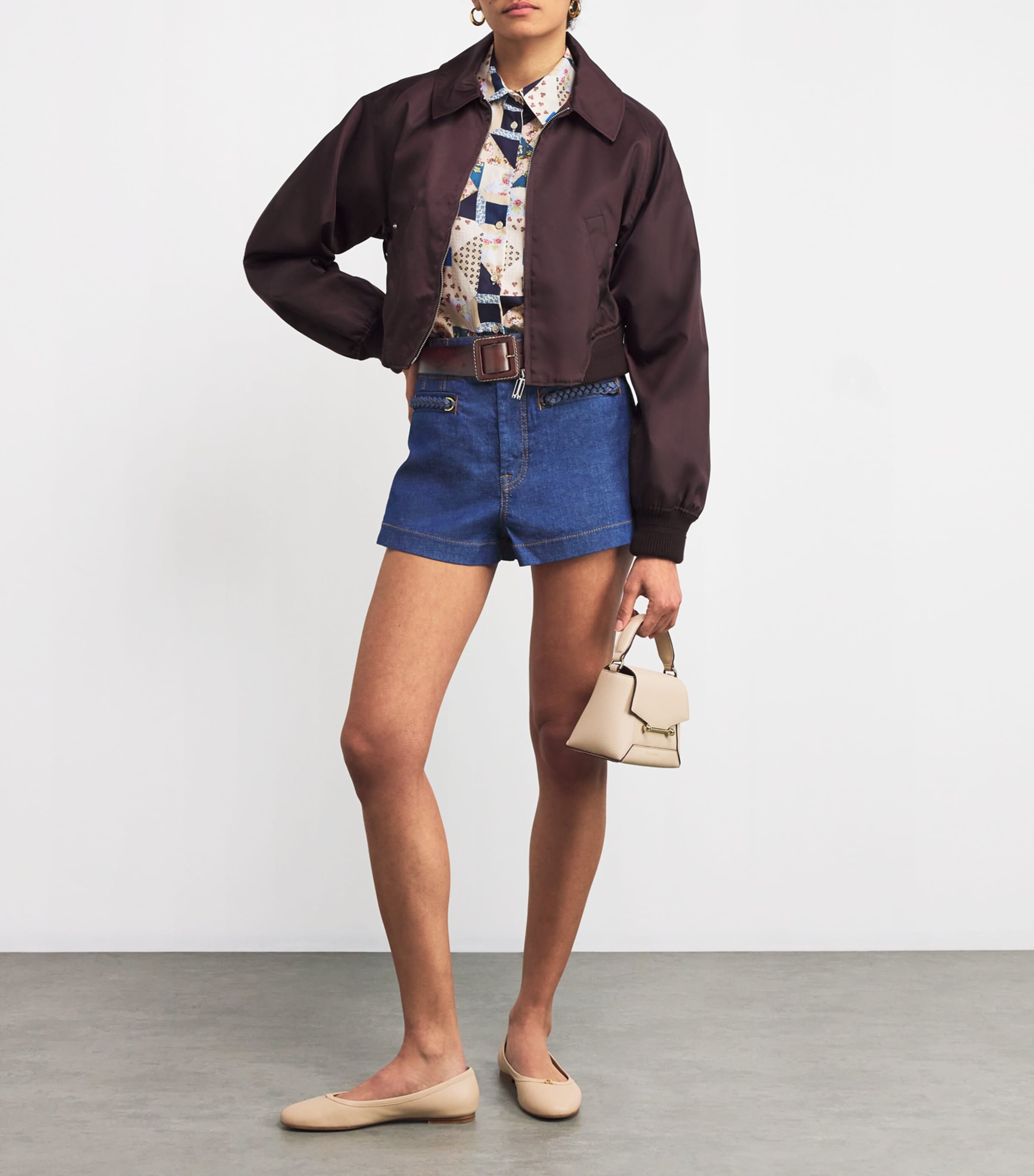 Leather Buckle Belt DARK BOWN Image 5