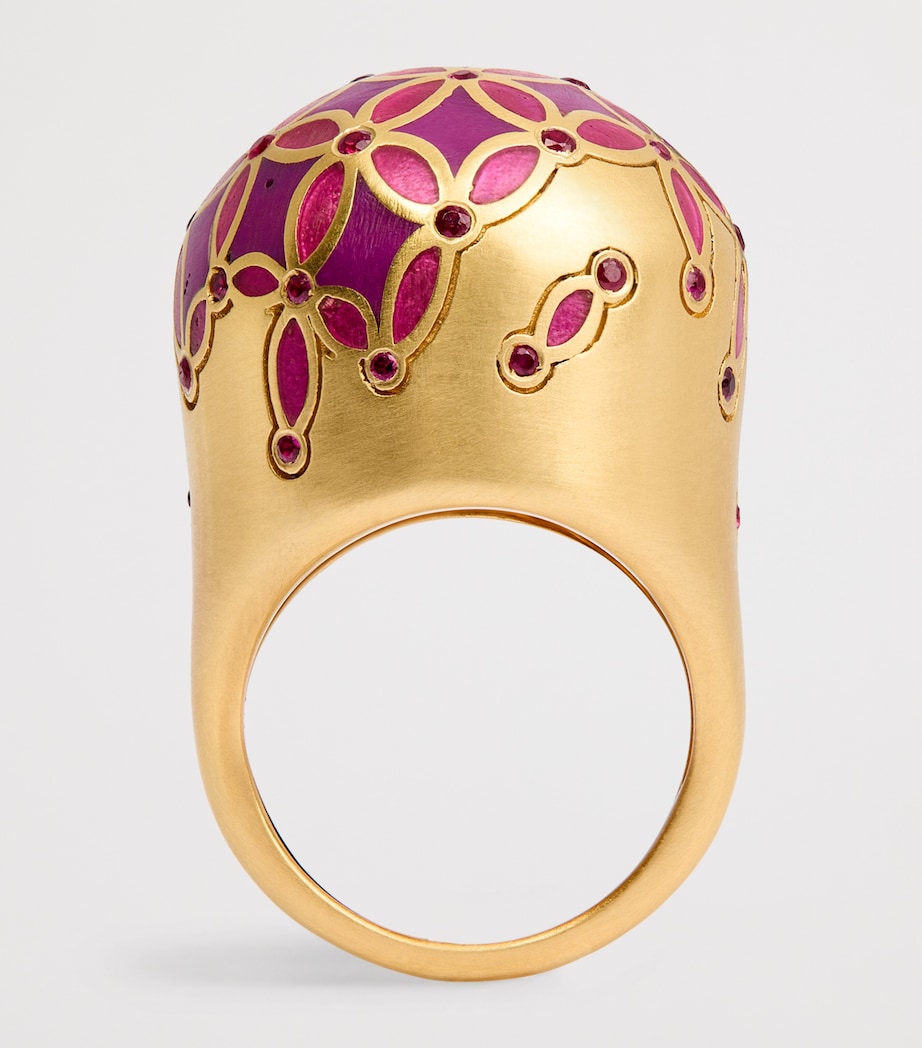 Yellow Gold, Enamel and Ruby My Muse Glory Ring YELLOW GOLD Image 3