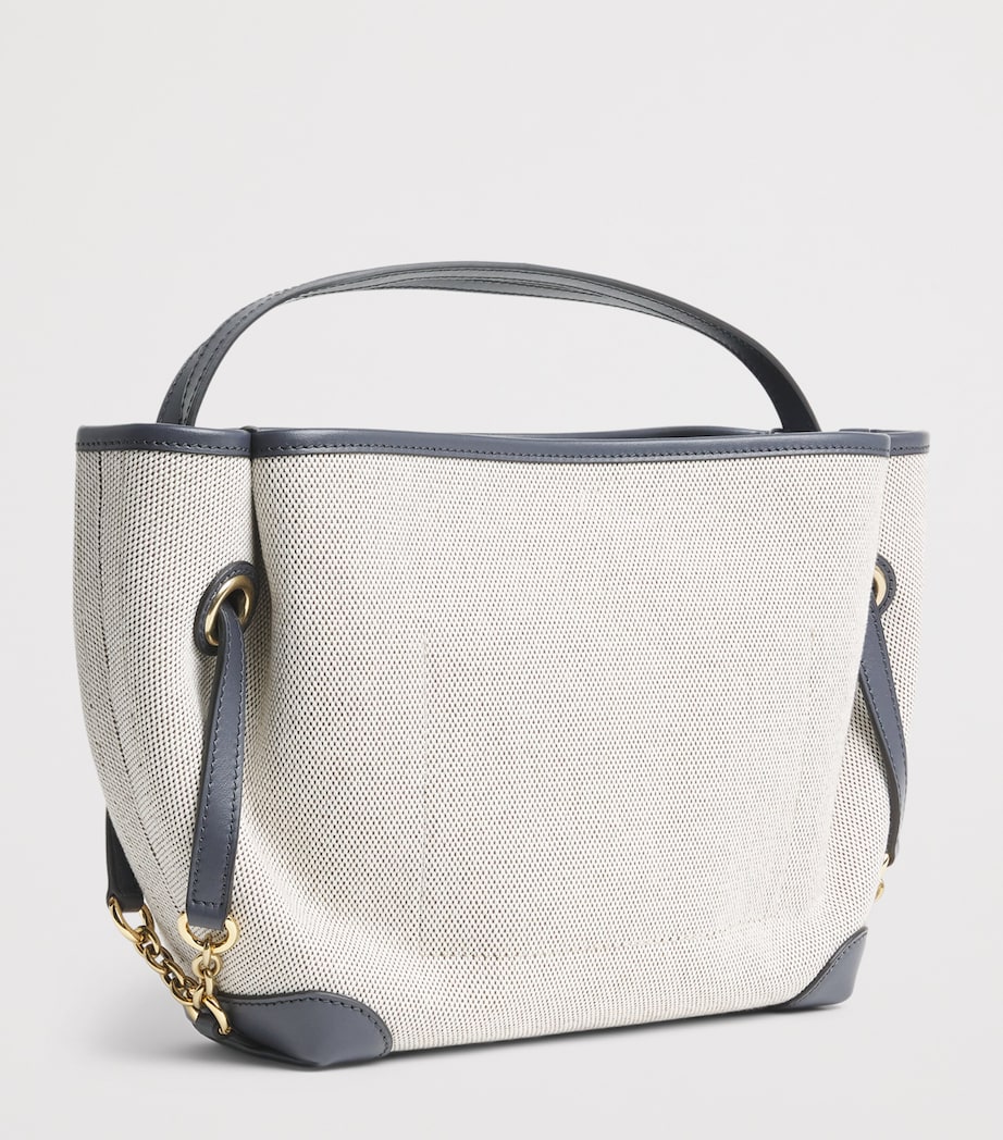 Chloé Small Canvas Clover Carry Top-Handle Bag Black Navy Image 2