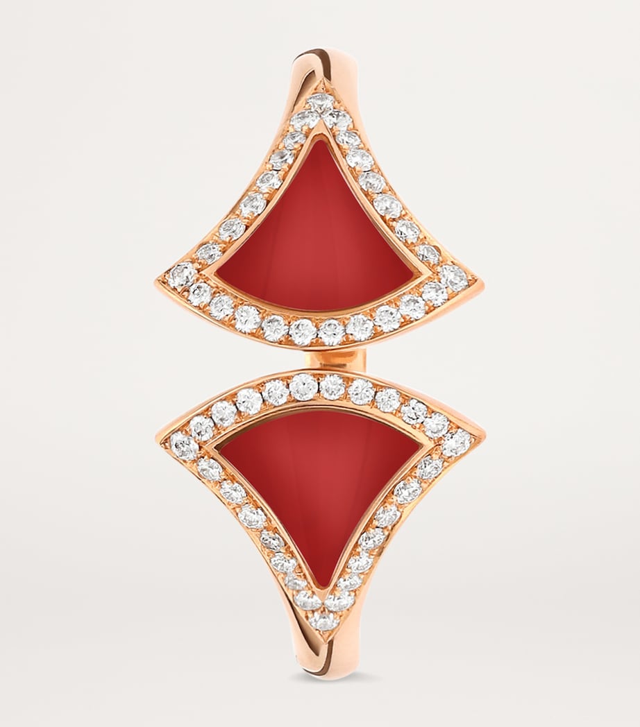 Rose Gold, Diamond and Carnelian Divas' Dream Ring ROSE GOLD Image 3
