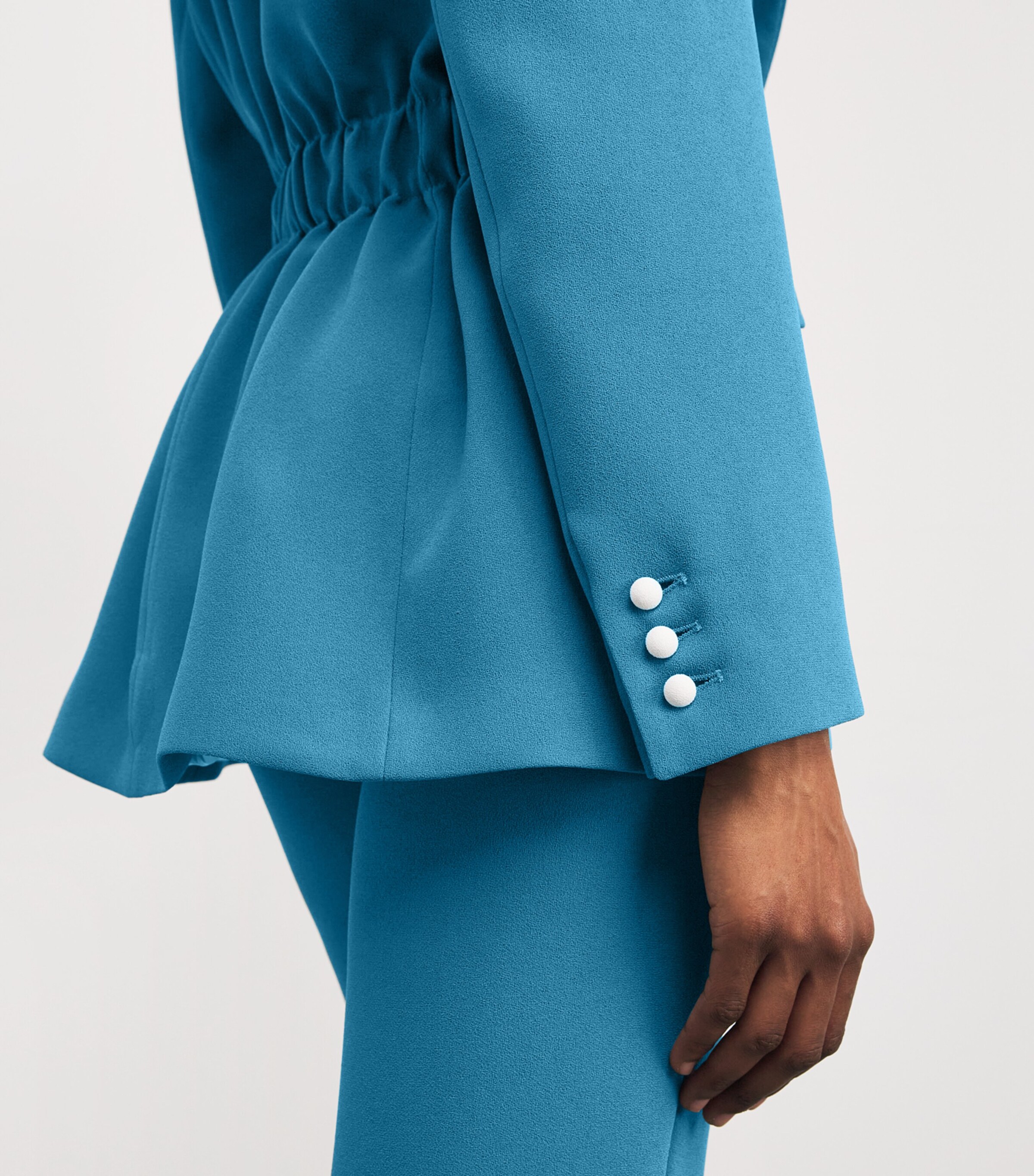 Edeline Lee Womens Ruched-Back Lola Blazer Cor Image 6