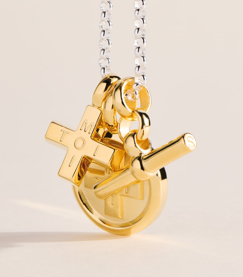 TILLY SVEAAS Gold-Plated Moi + Toi Cluster Necklace Gold/silver Image 1