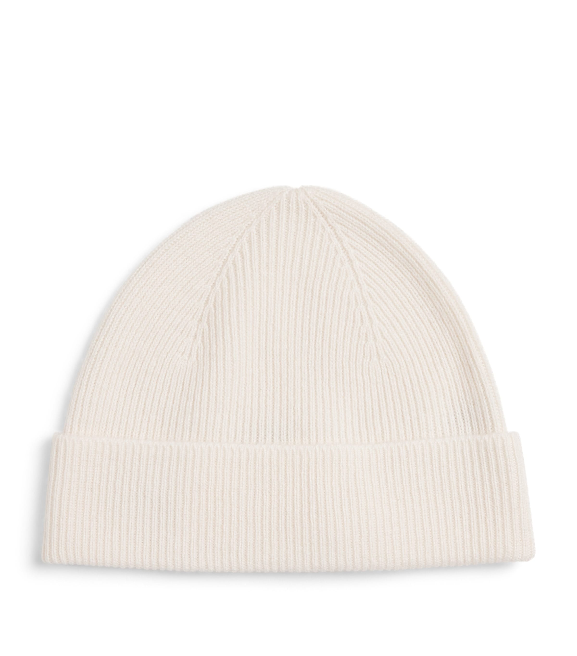 Harrods Cashmere Rib-knit Beanie In White