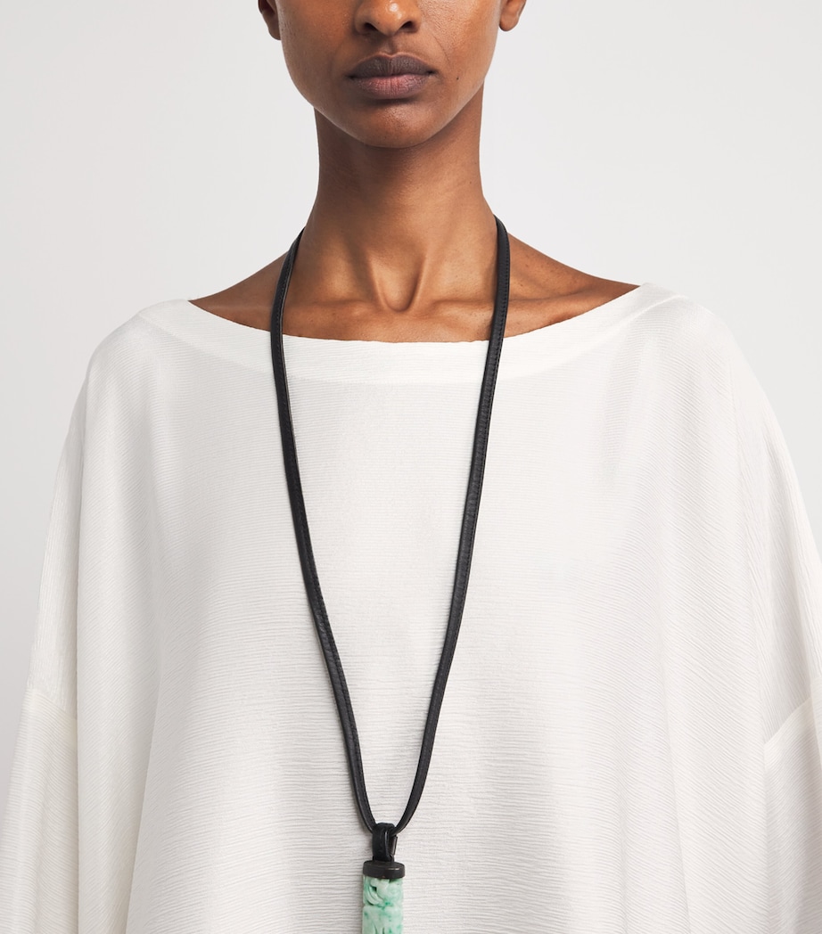 Eskandar Womens Silk Plissé Boat-Neck Top White Image 3