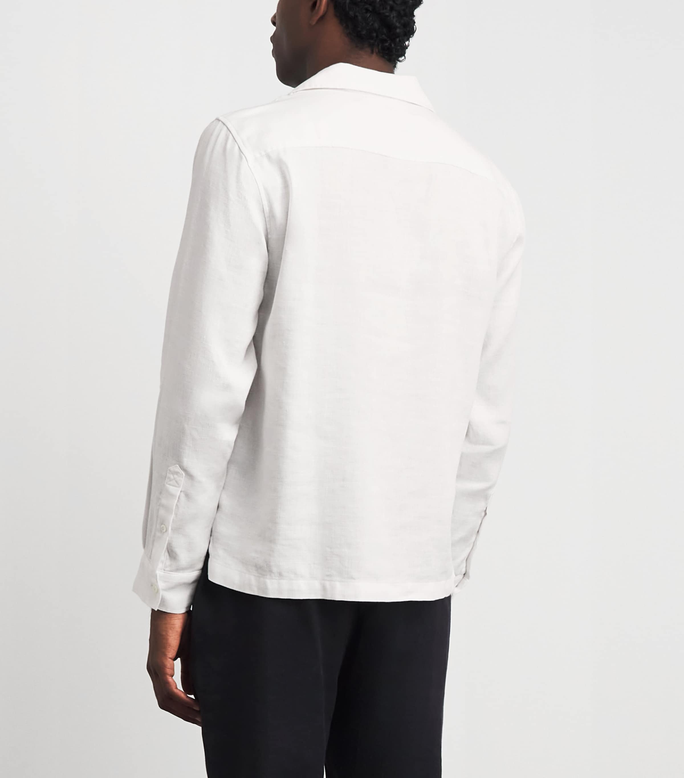 Frescobol Carioca Mens Cotton-Linen Safra Shirt White Image 5