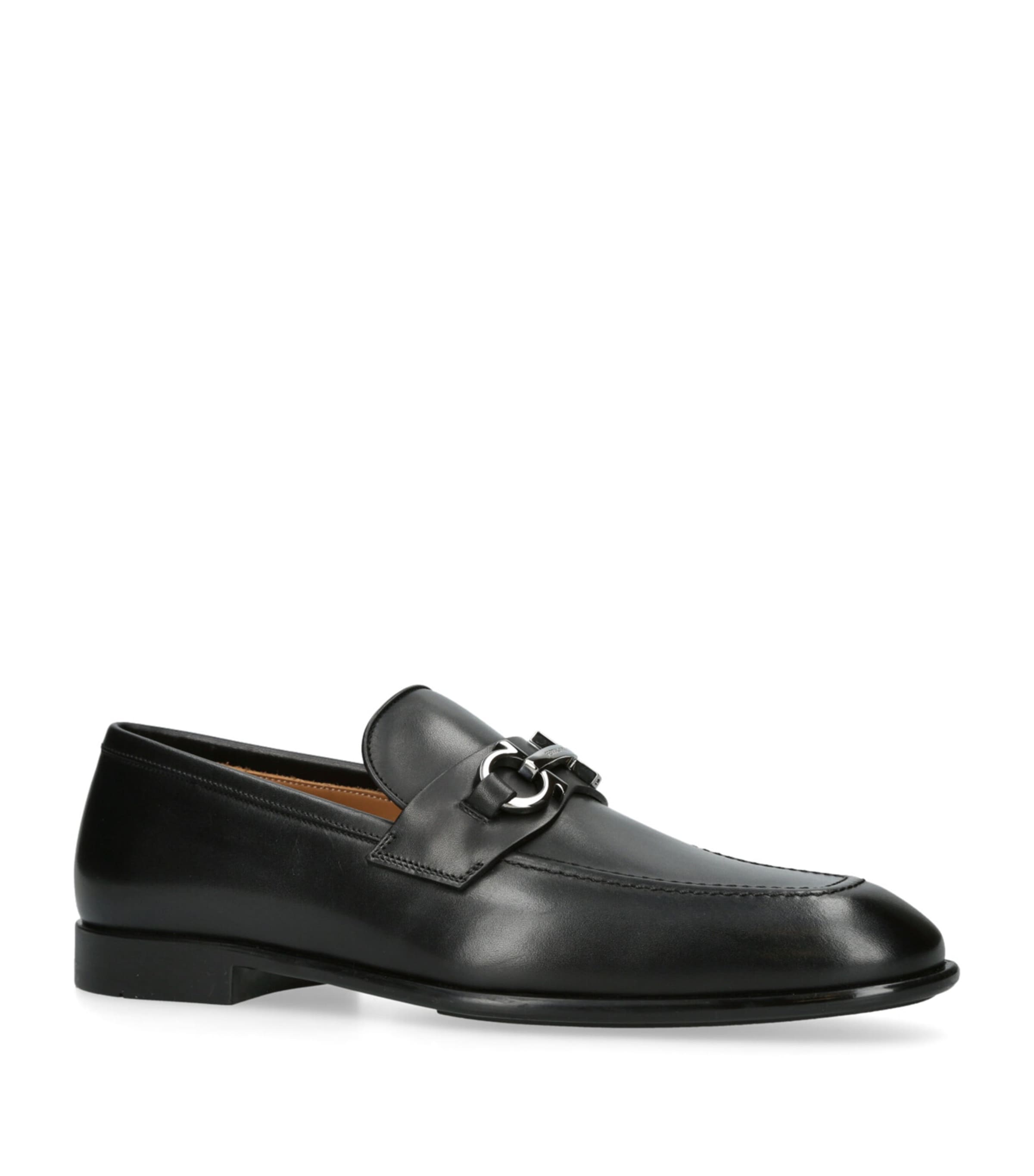 Salvatore Ferragamo Leather Foster Gancho Loafers | Harrods US
