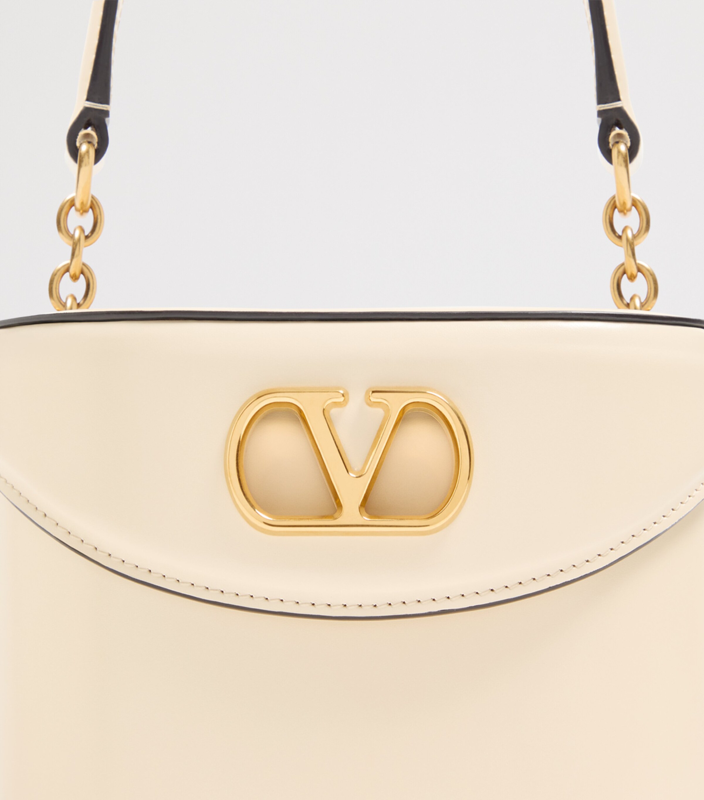 Valentino Garavani Ivory Mini Leather Vain Cross-Body Bag | Harrods US