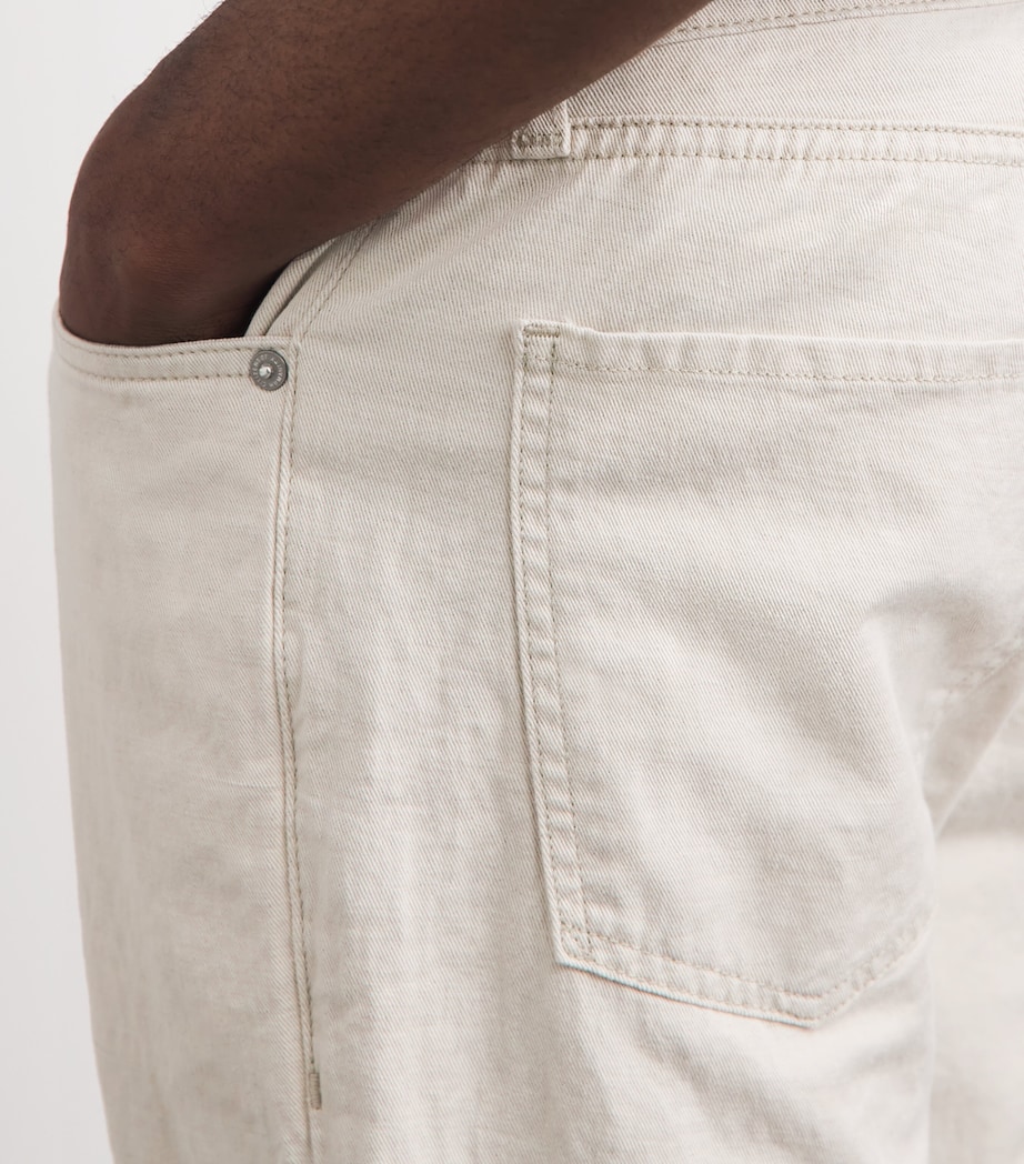 Citizens of Humanity Mens Cotton-Linen Elijah Straight Jeans Natural Image 3