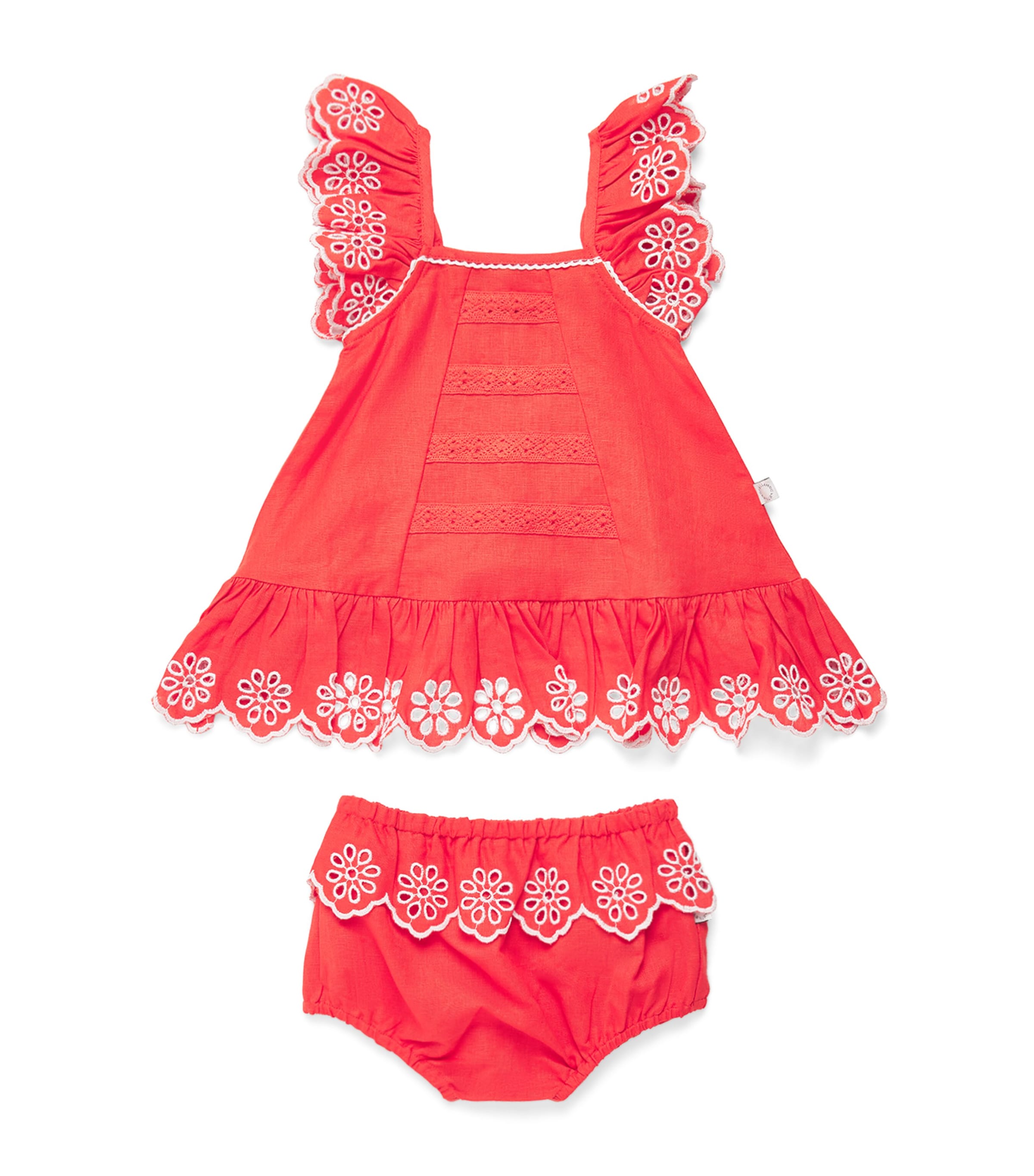 Stella McCartney Kids Broderie Anglaise Dress and Bloomers Set (3-36 Months) Image 1