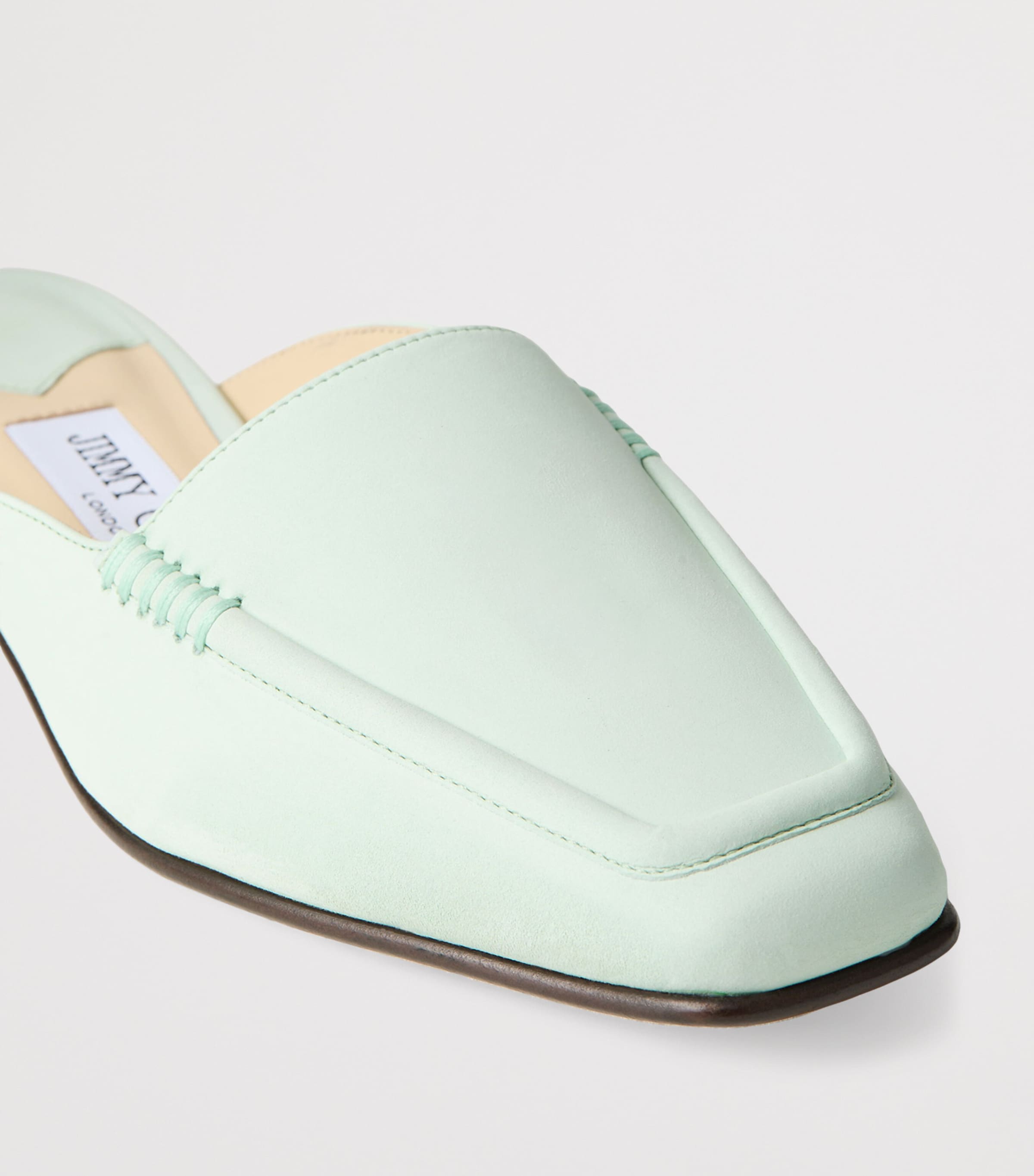Archive Collection: Flat Nubuck Mules COOL MINT Image 2