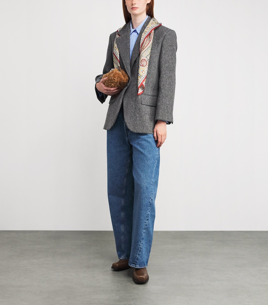 Virgin Wool Tweed Blazer DARK GREY Image 2