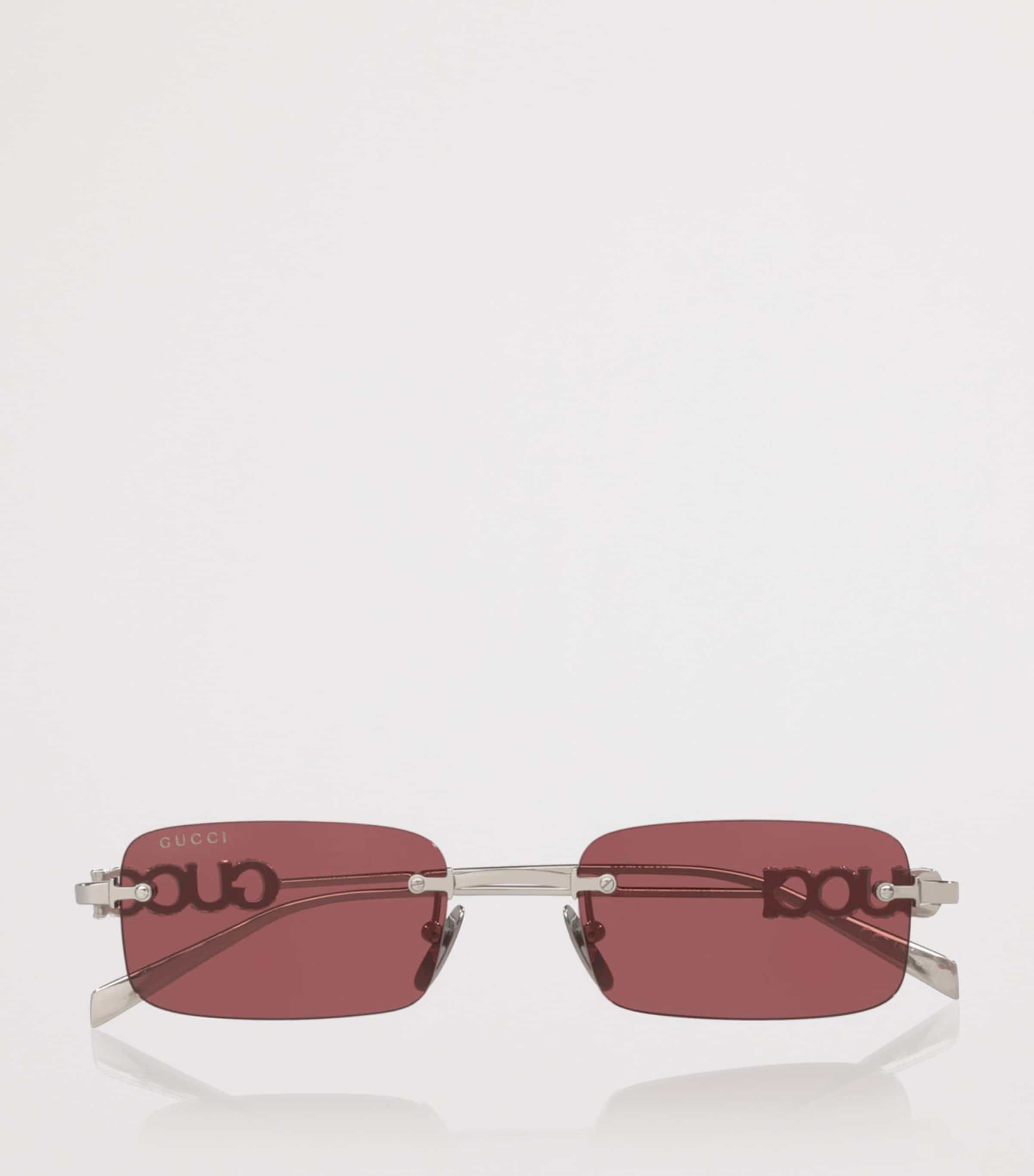 Gucci Metal Rectangular Sunglasses Image 5