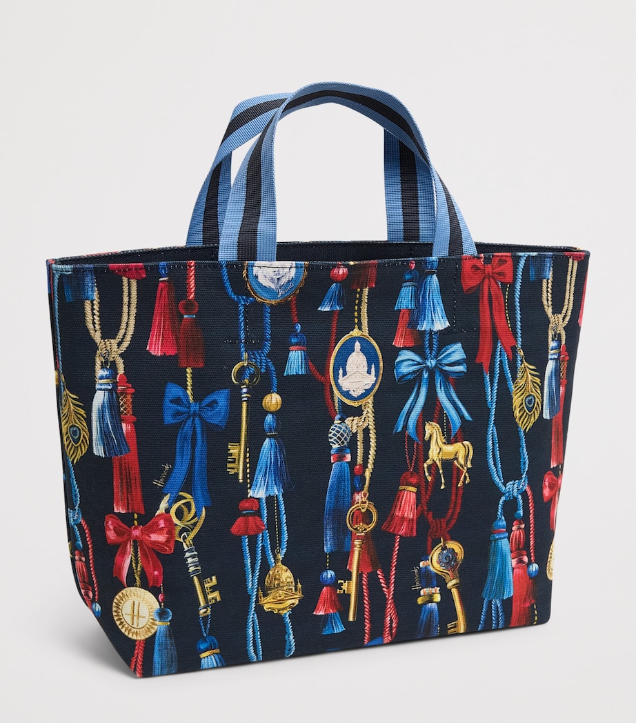 Harrods TASSELS SMALL NAVY TOTE BAG Navy Image 2