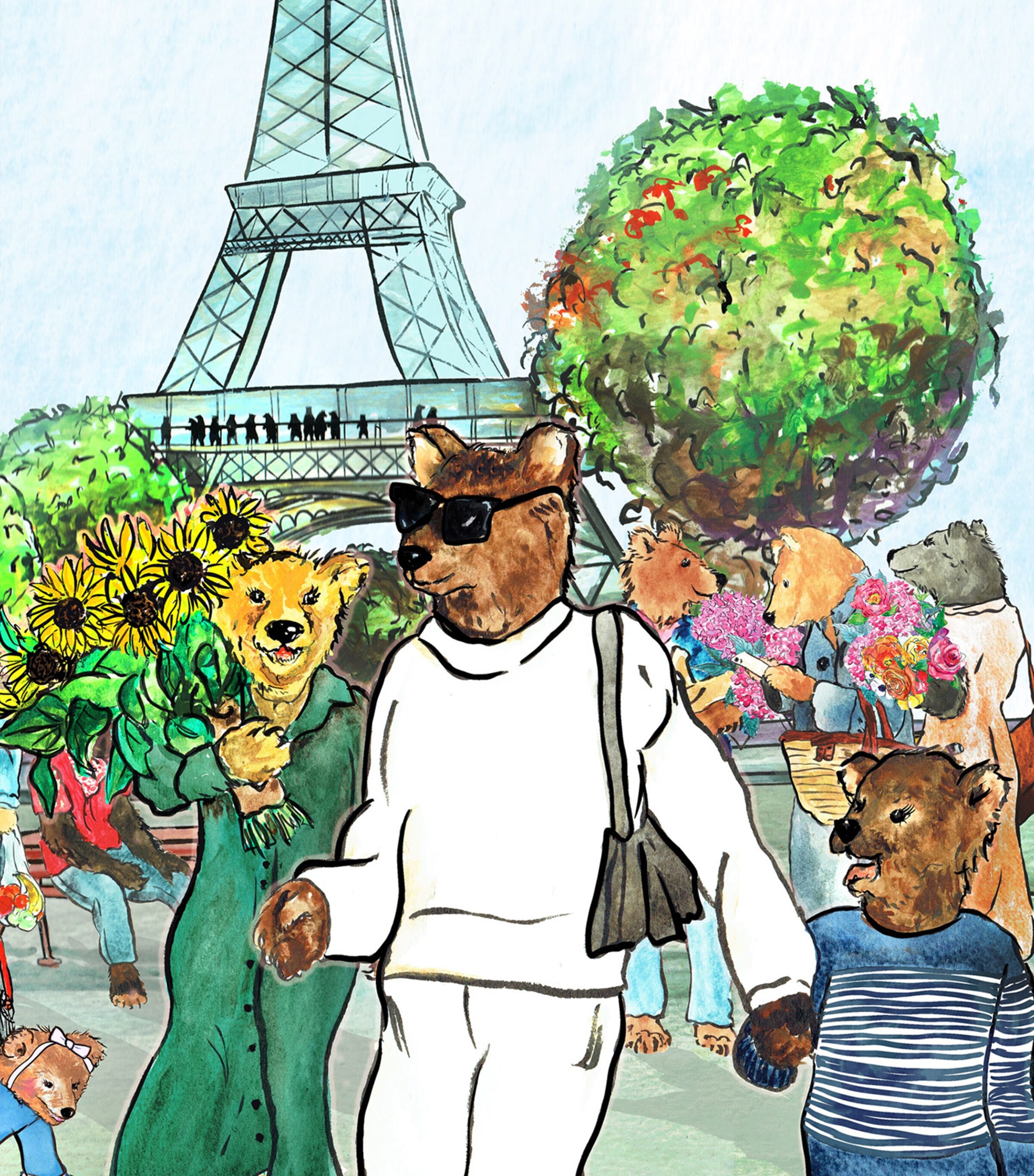 Les Ours d’Eiffel Paris A3 Print MULTI Image 4