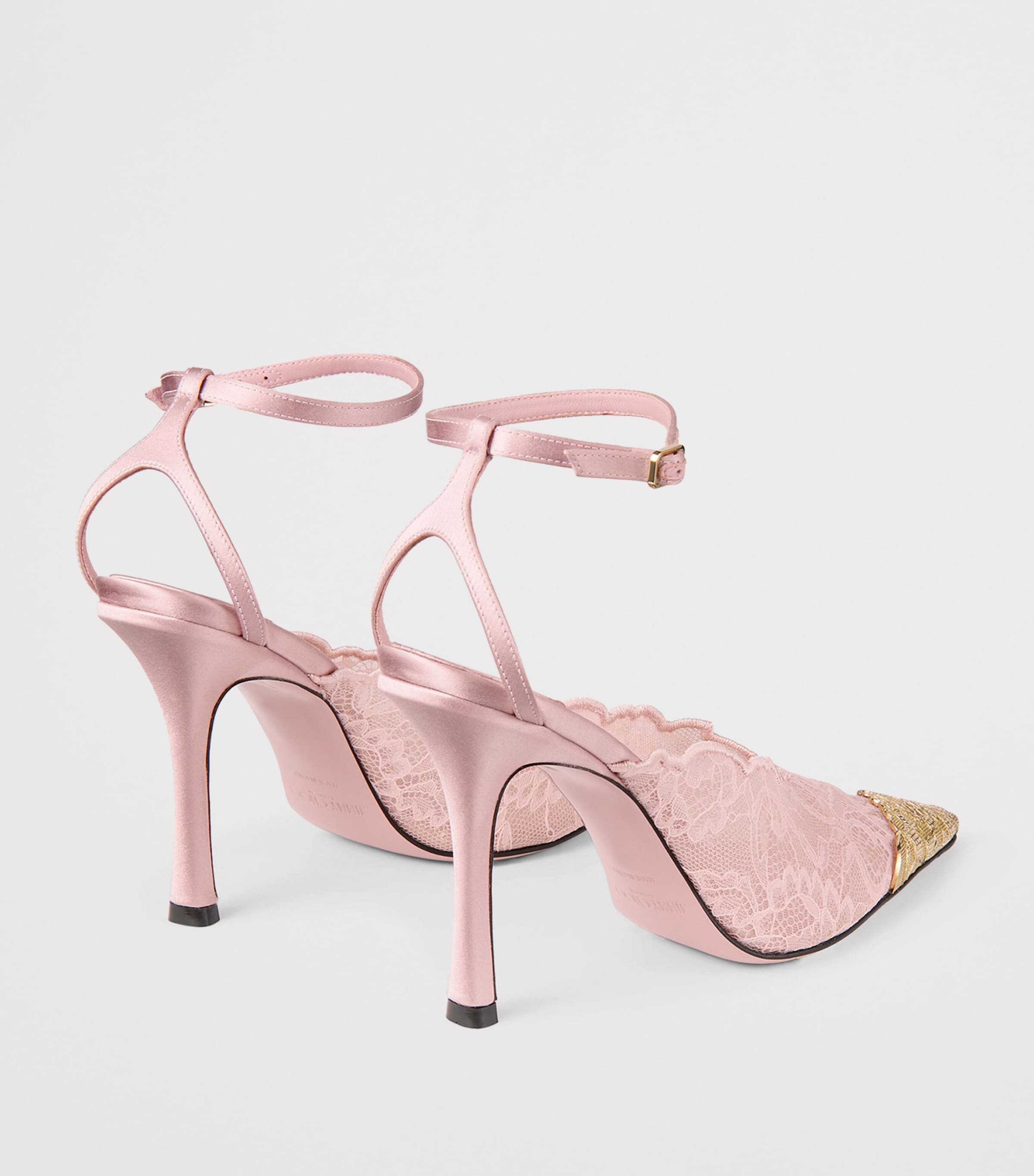 Jimmy Choo Rose Gold Faiz 100 Lace Heeled Pumps | Harrods US