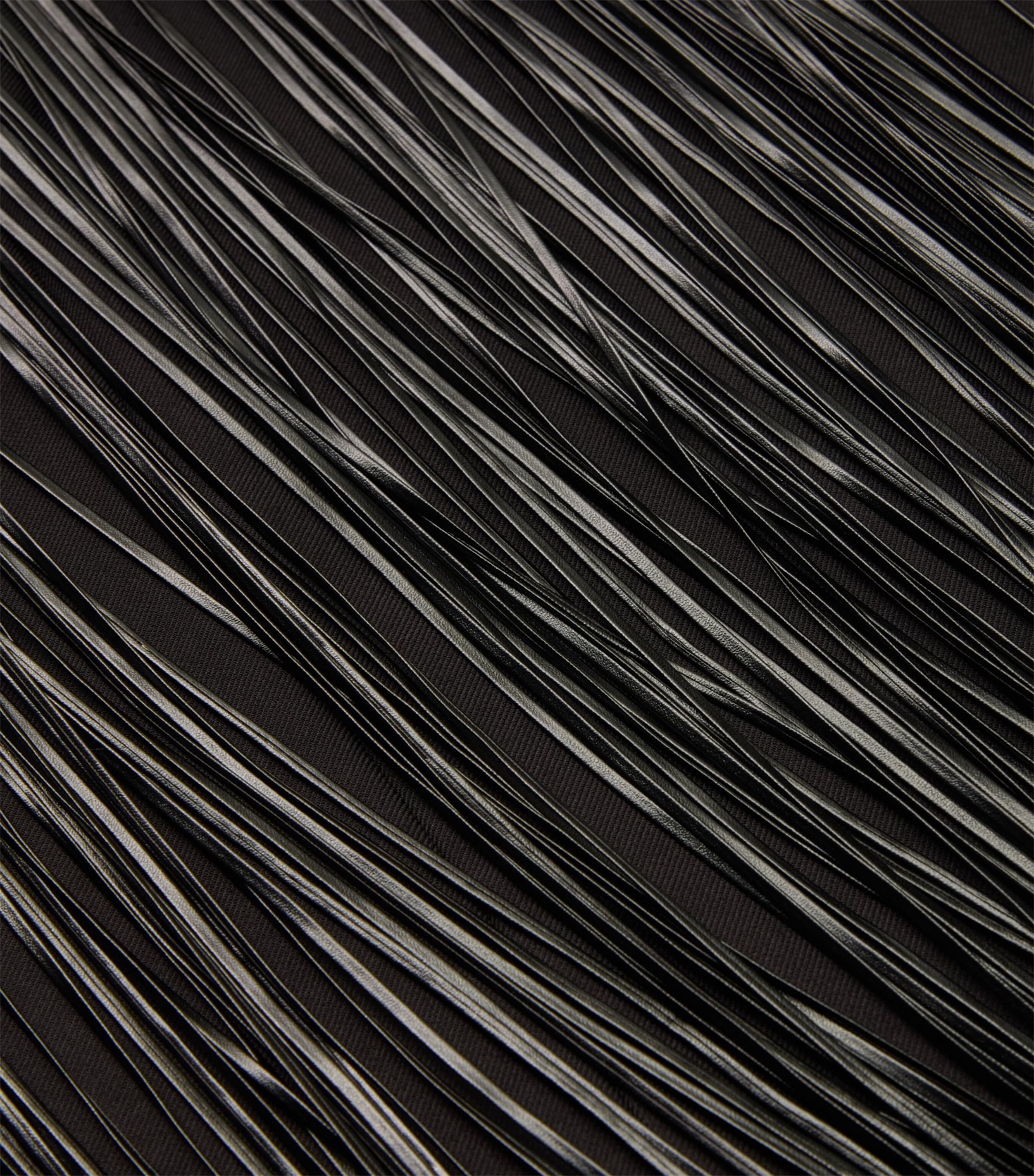 Hiberis Fringed Midi Skirt 003 BLACK Image 2