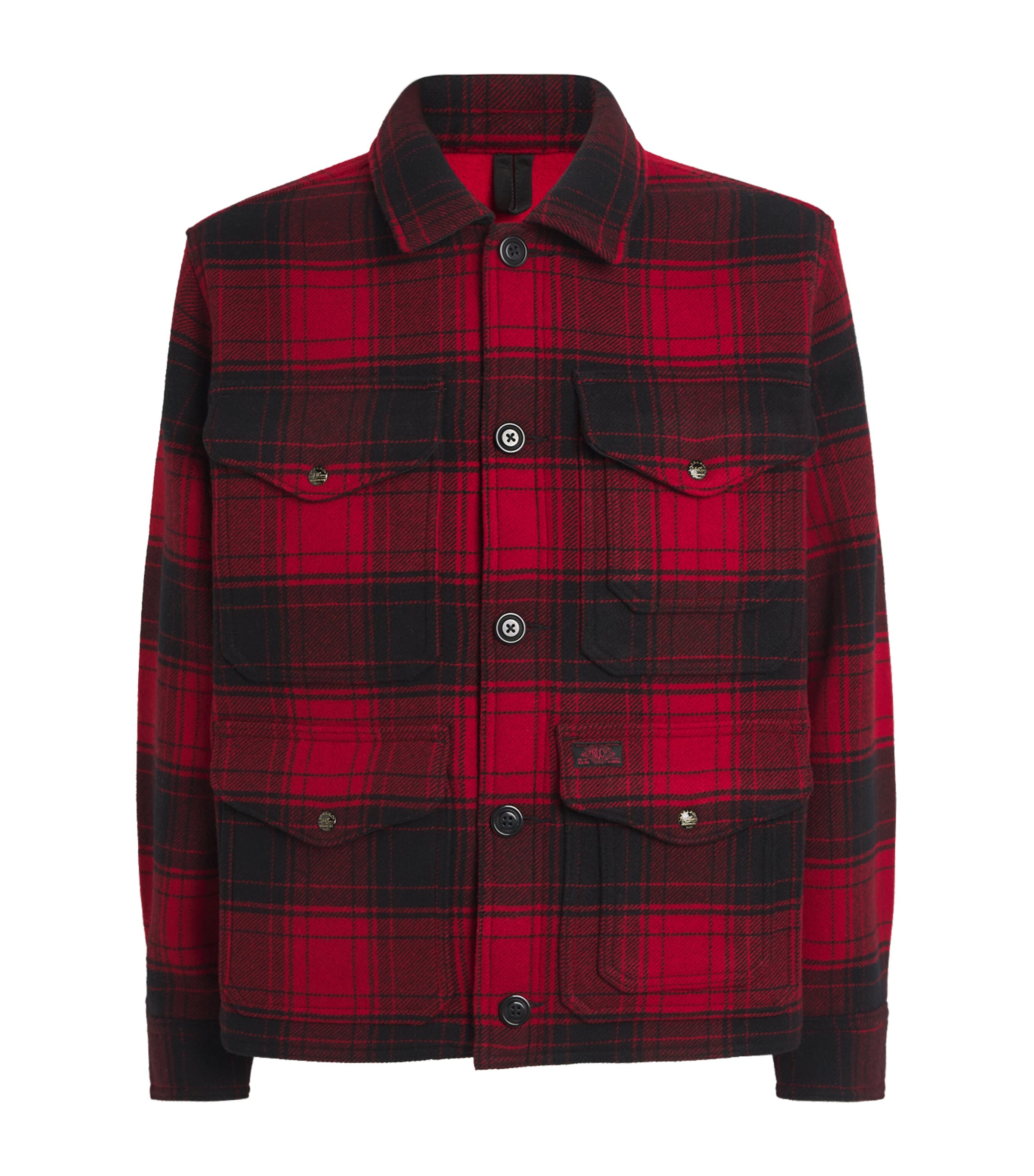 Polo Ralph Lauren Wool Plaid Thicket Field Jacket In Red