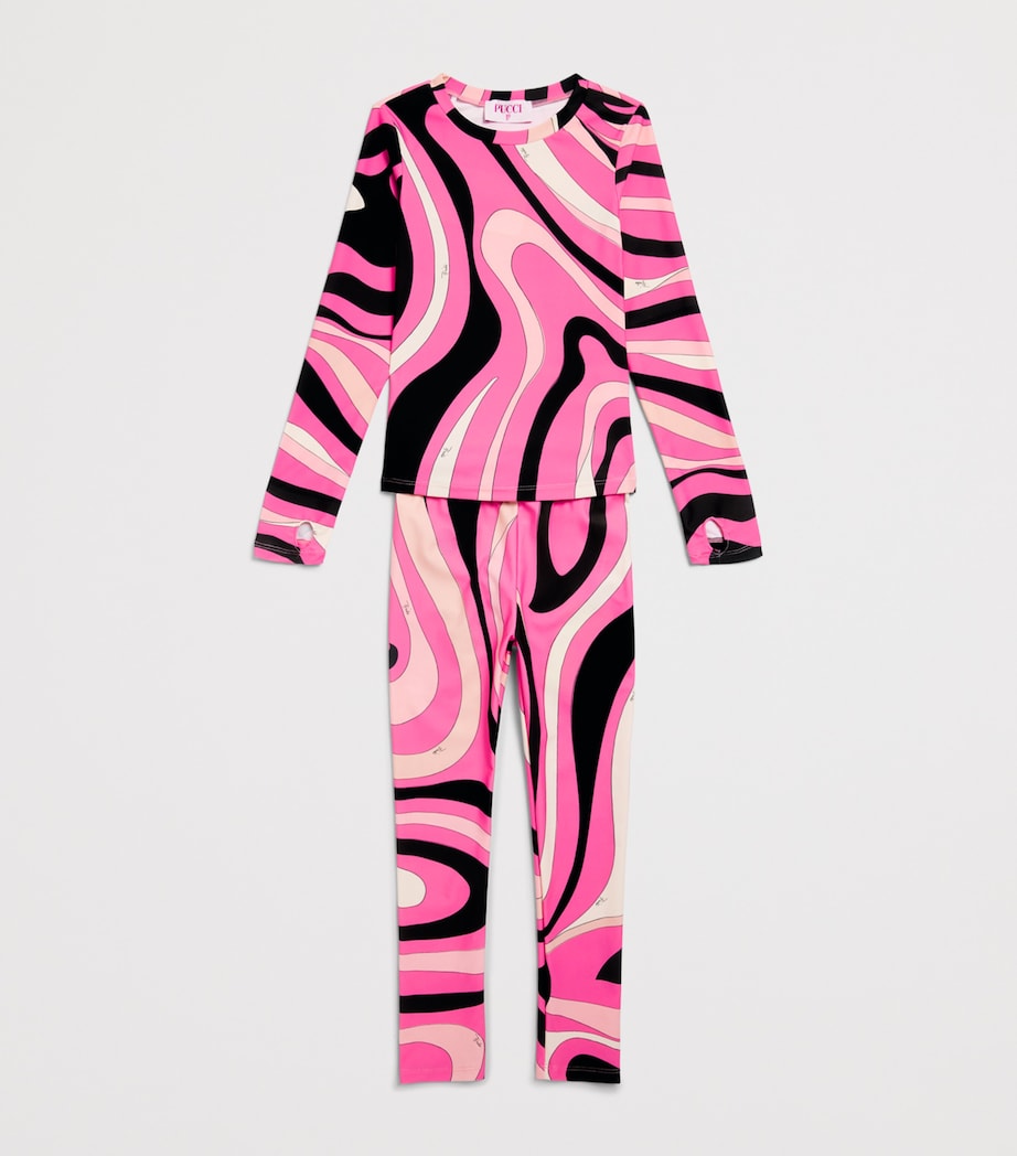 PUCCI Junior Printed Long-Sleeve T-Shirt (4-14 Years) Rosa/marrone Image 3