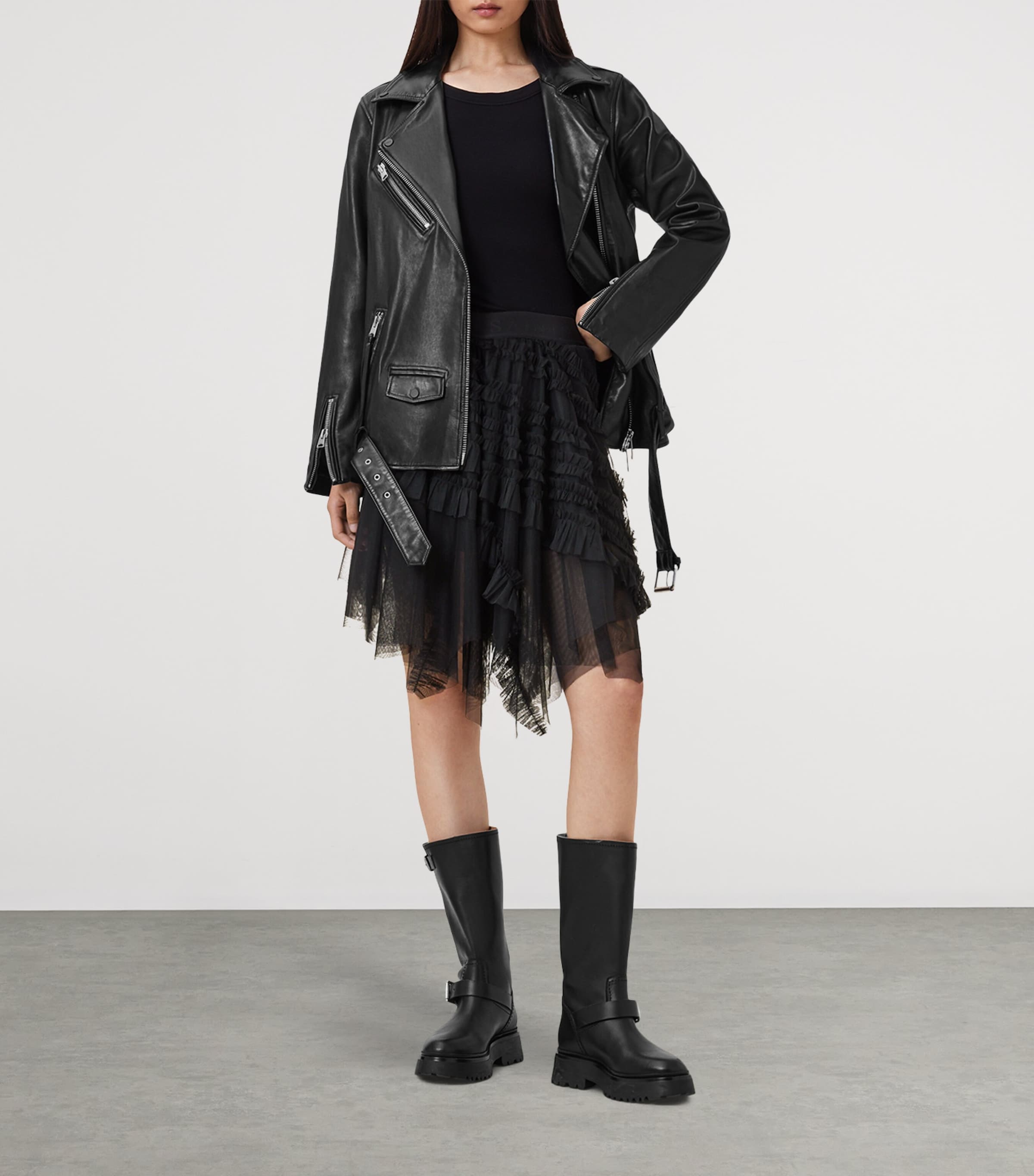 Tulle Jayde Mini Skirt BLACK Image 3