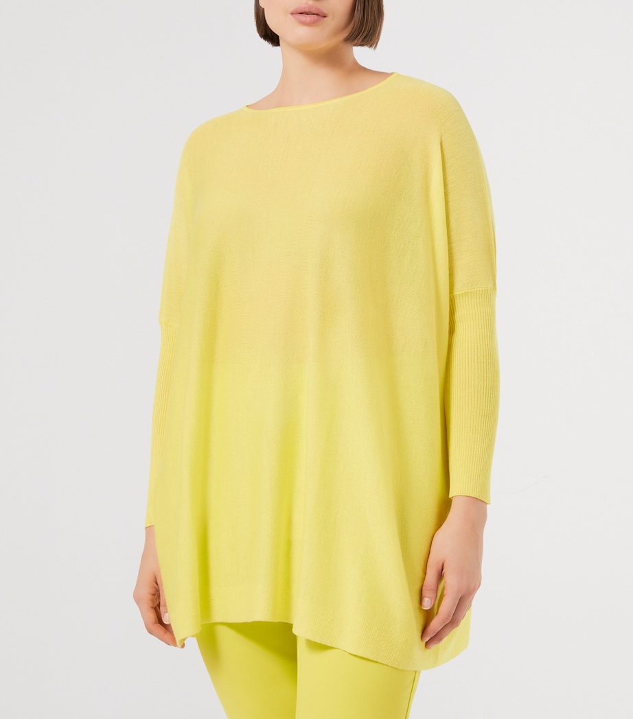 Virgin Wool-Silk-Cashmere Veranda Sweater LIME Image 2