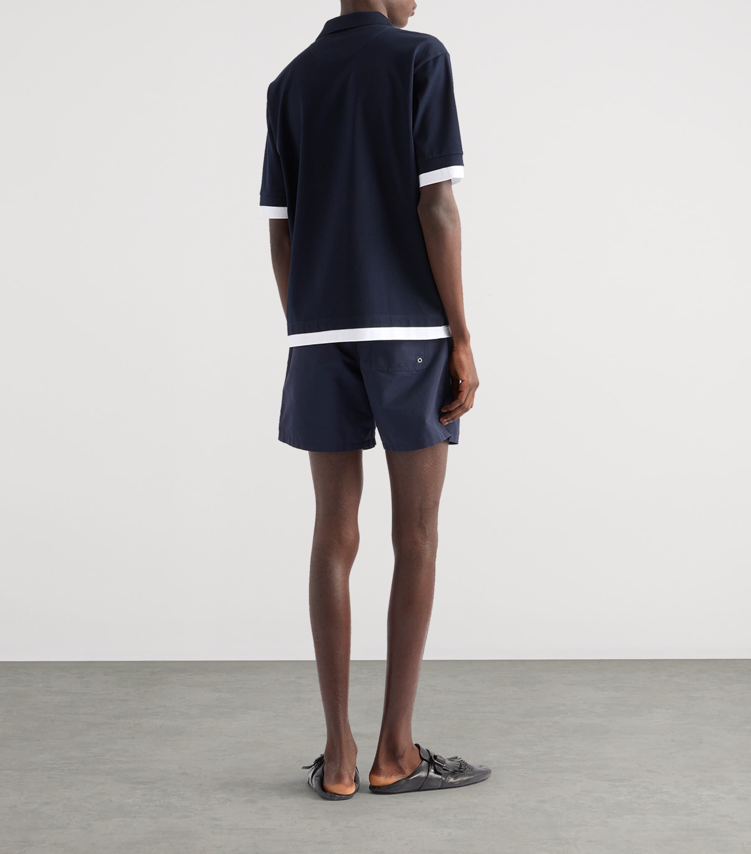 Double-Layer Logo Polo Shirt F0124 Image 5