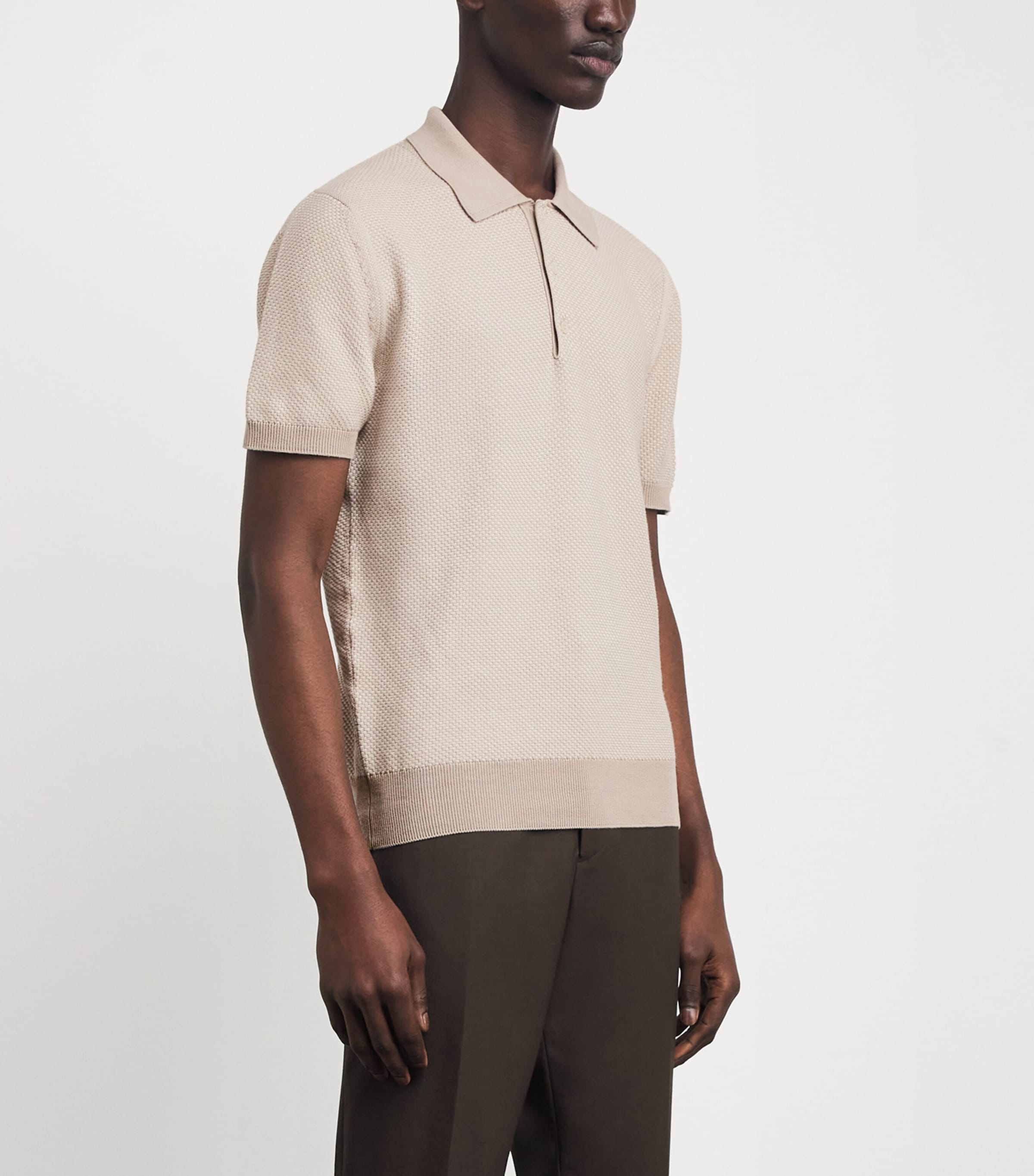 Cotton Knitted Polo Shirt 701 Image 3